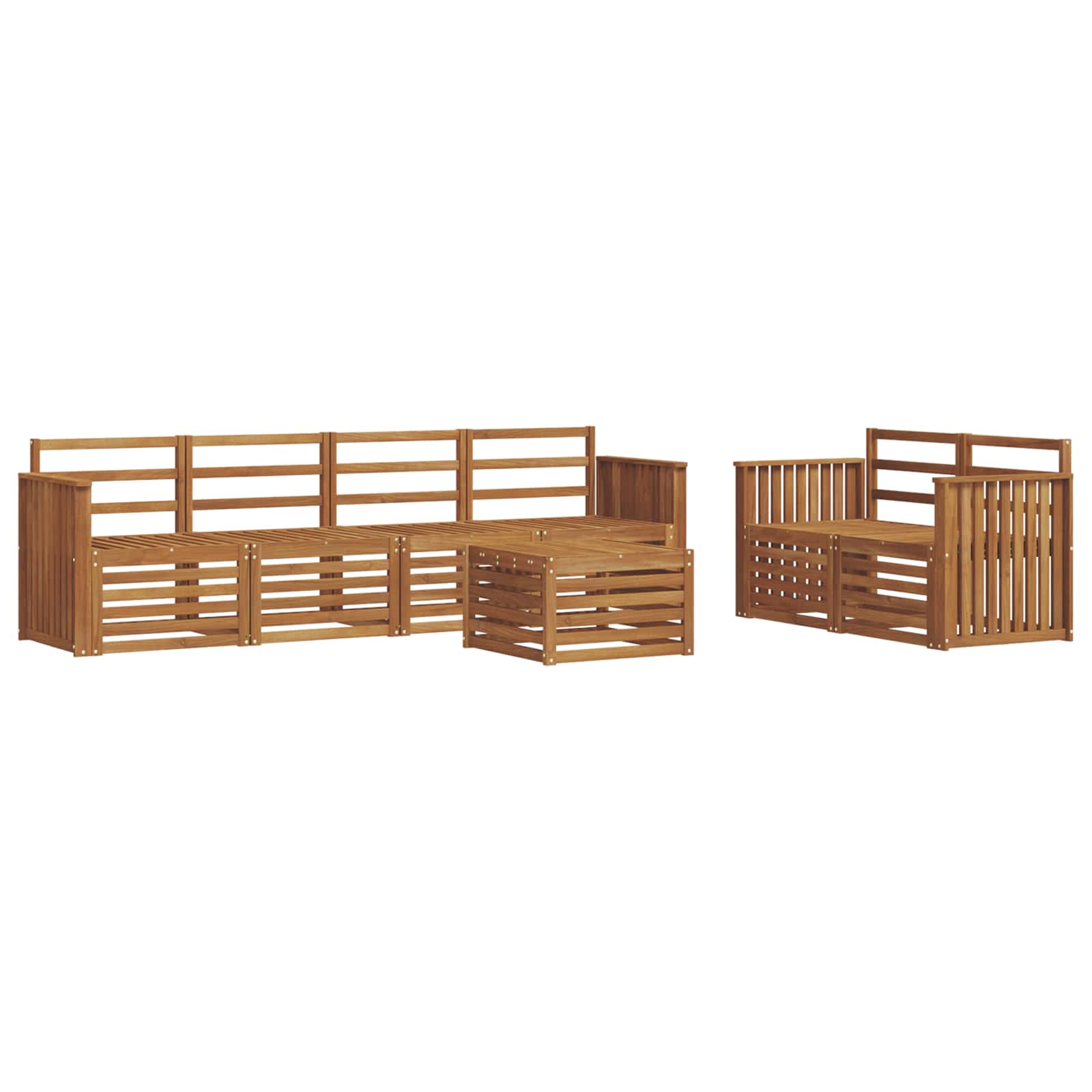 Ensemble de canapés d'extérieur 7 pcs Naturel - XIOS