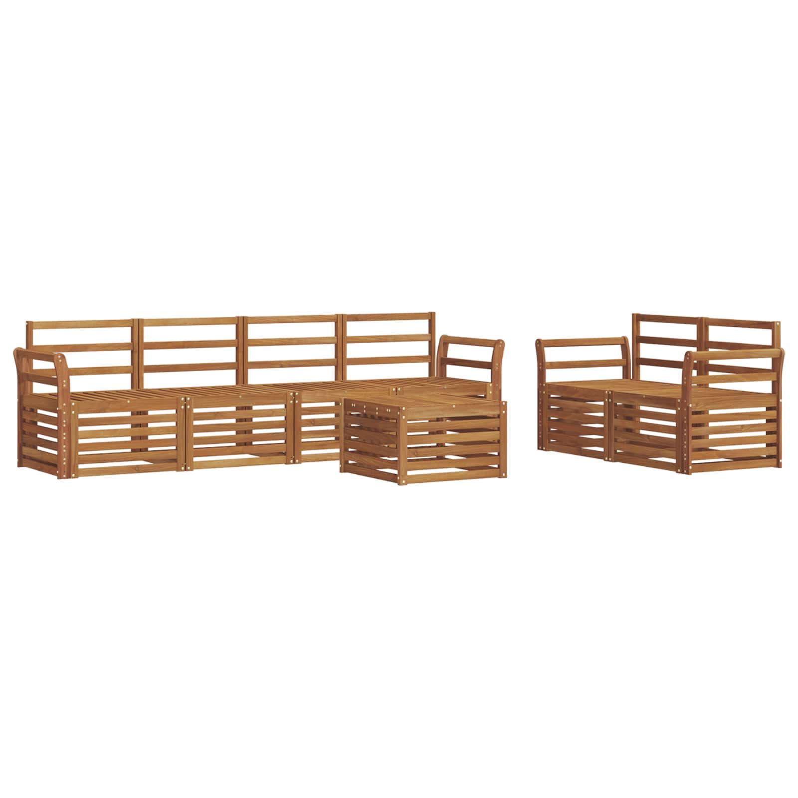 Ensemble de canapés d'extérieur 7 pcs Naturel - XIOS