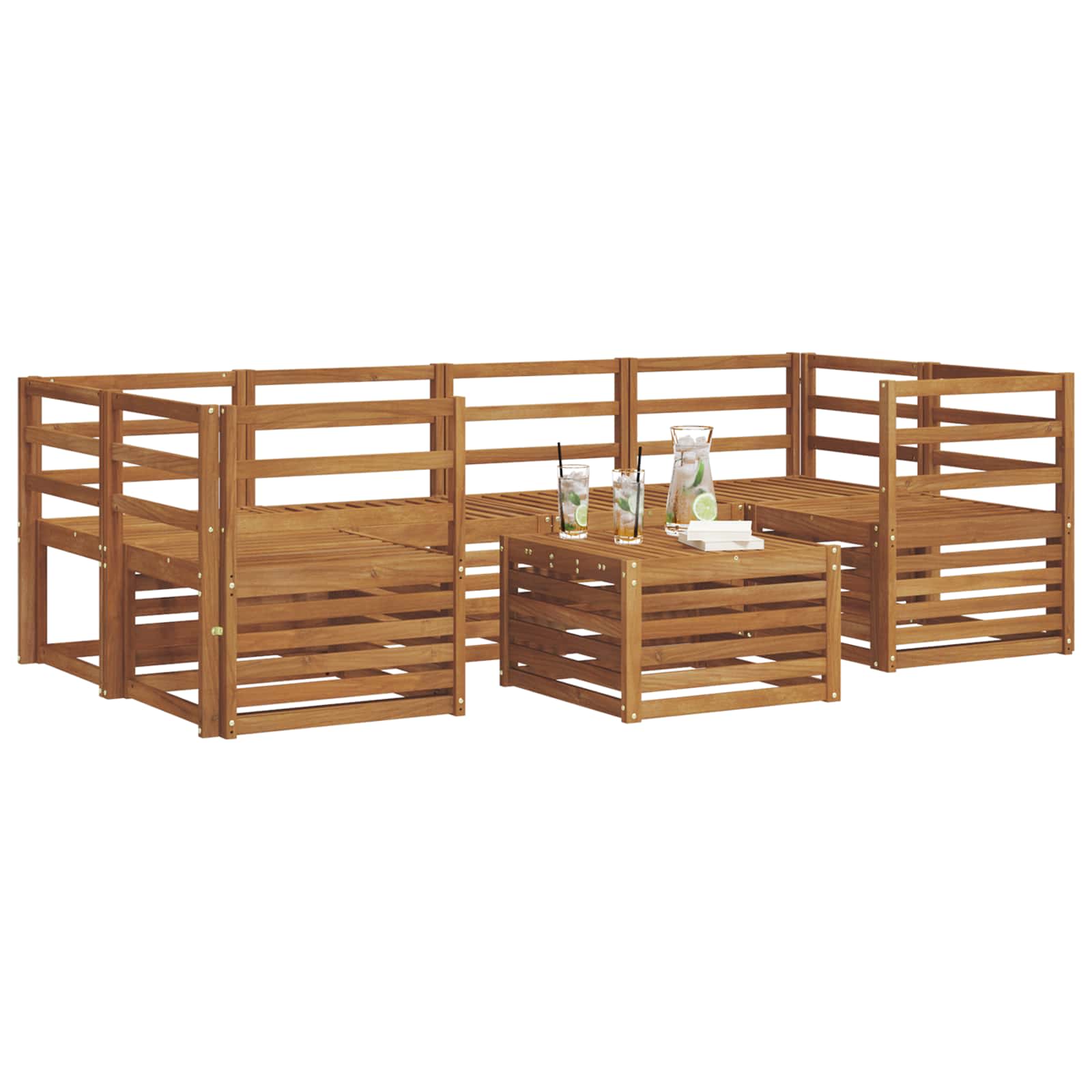 Ensemble de canapés d'extérieur 7 pcs Naturel - XIOS