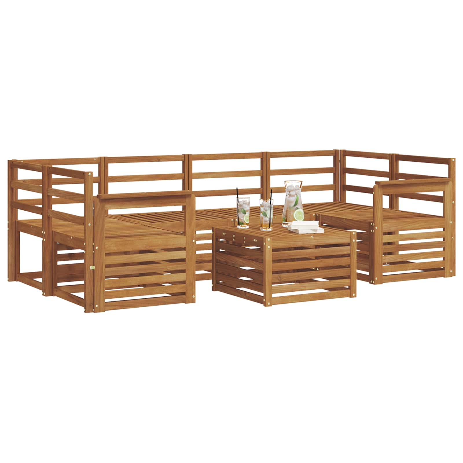 Ensemble de canapés d'extérieur 7 pcs Naturel - XIOS