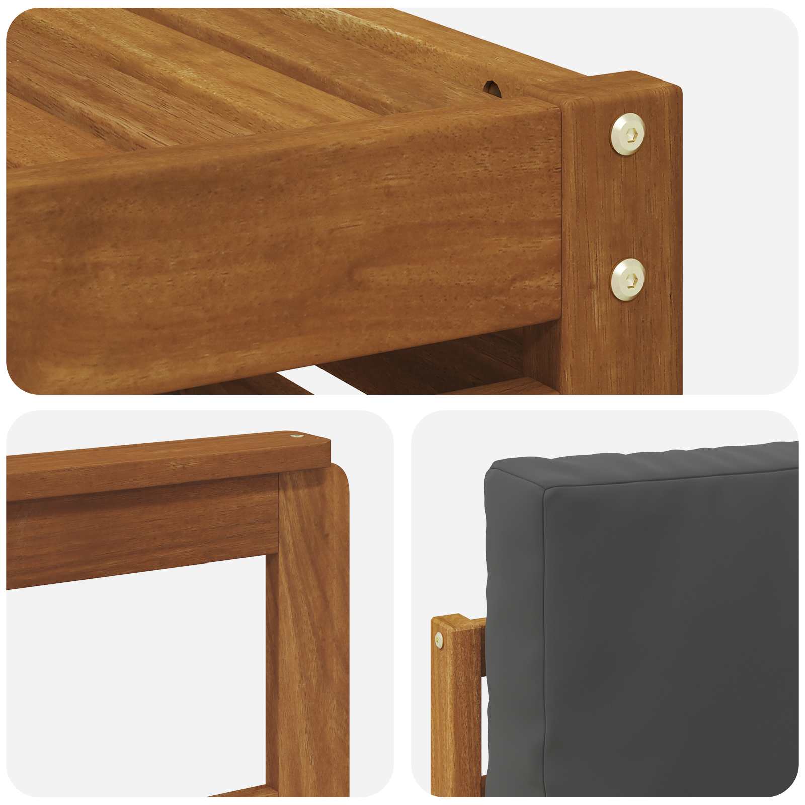 Ensemble de canapés d'extérieur 7 pcs Naturel et Anthracite - XIOS