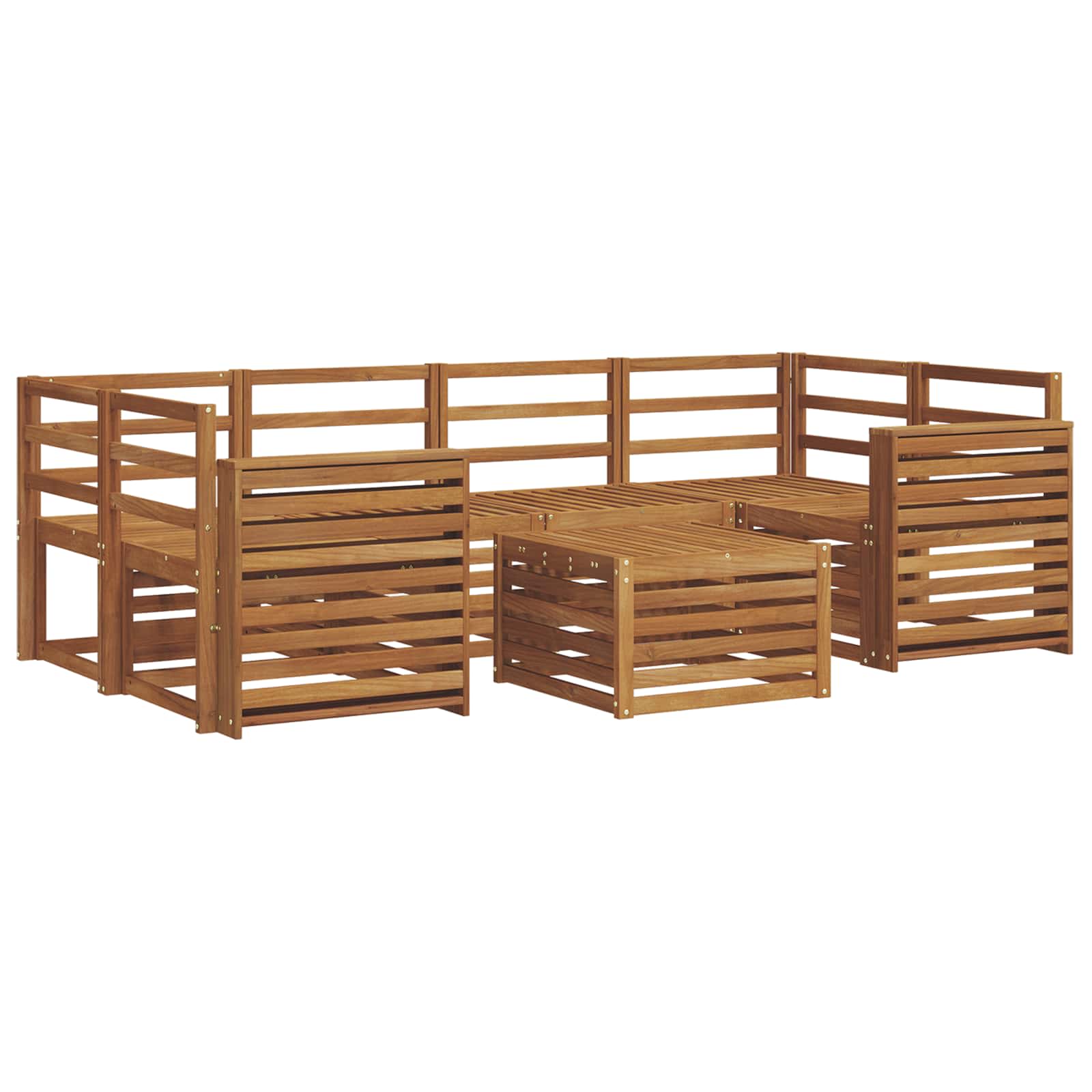 Ensemble de canapés d'extérieur 7 pcs Naturel - XIOS