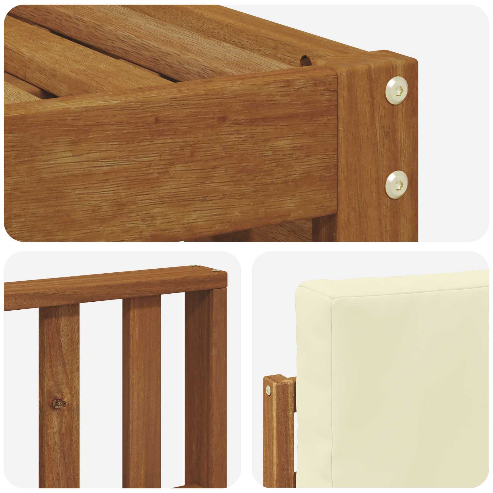 Ensembles de canapés avec coussin 8 pcs Naturel et Crème - XIOS