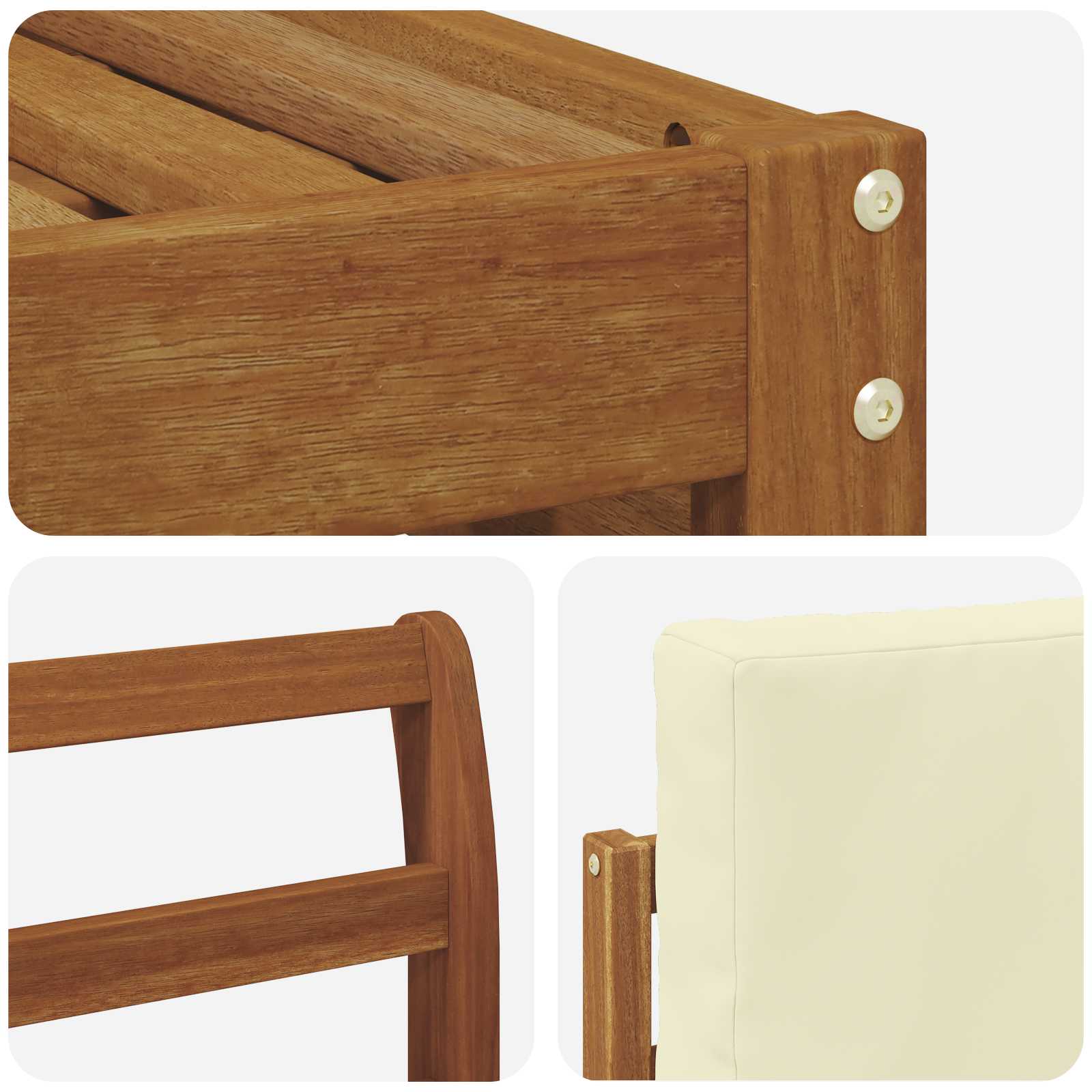 Ensembles de canapés avec coussin 8 pcs Naturel et Crème - XIOS