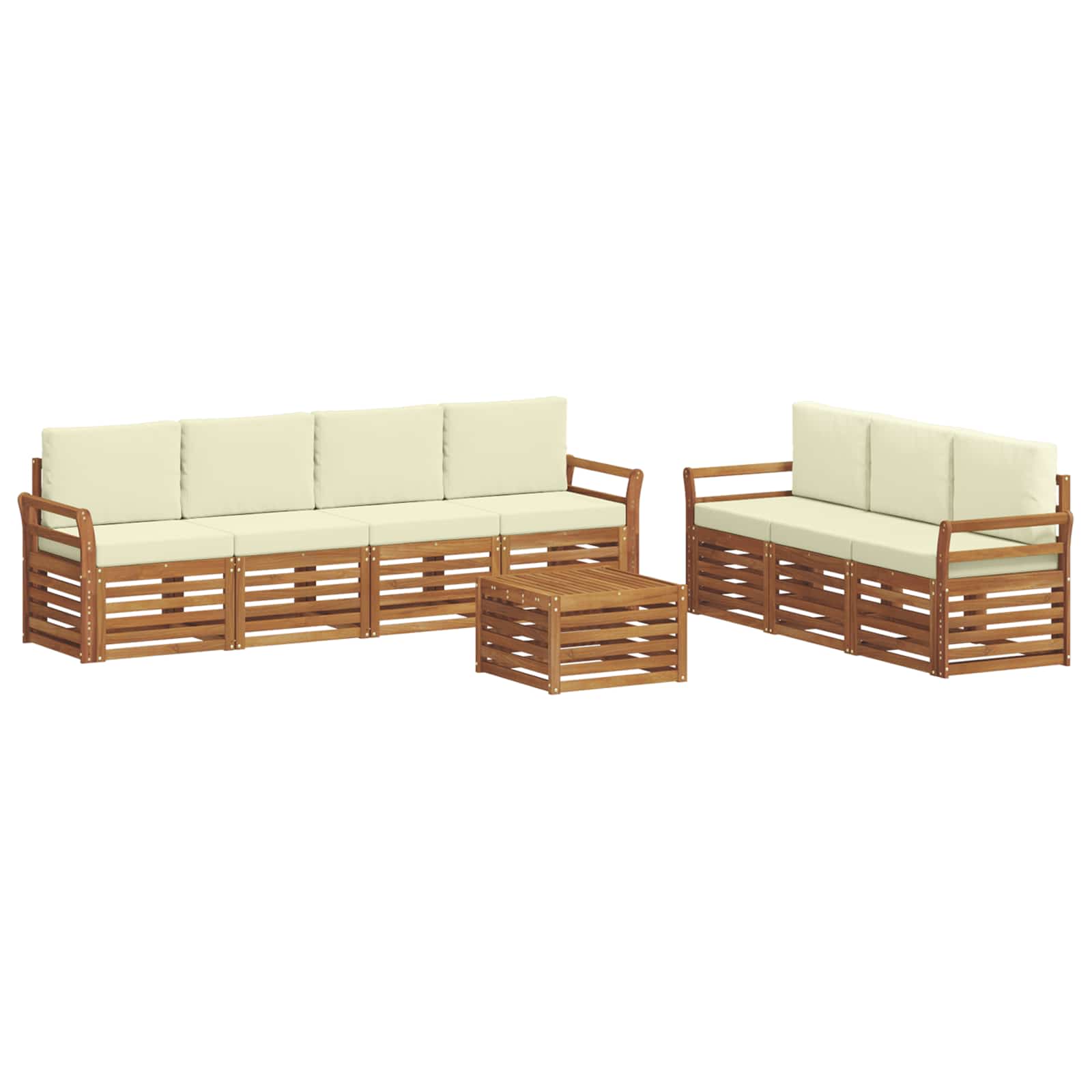 Ensembles de canapés avec coussin 8 pcs Naturel et Crème - XIOS