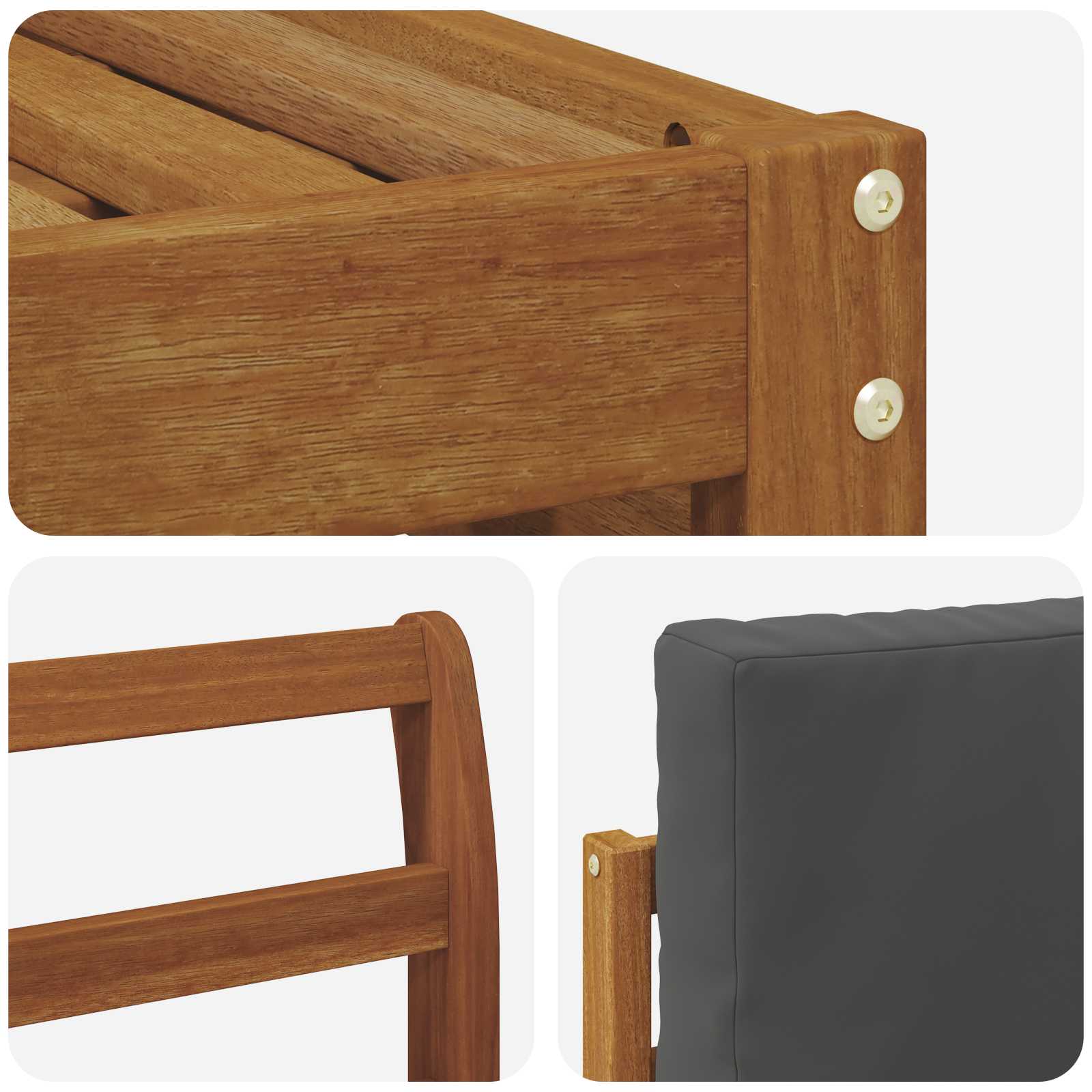 Ensembles de canapés avec coussin 8 pcs Naturel et Anthracite - XIOS