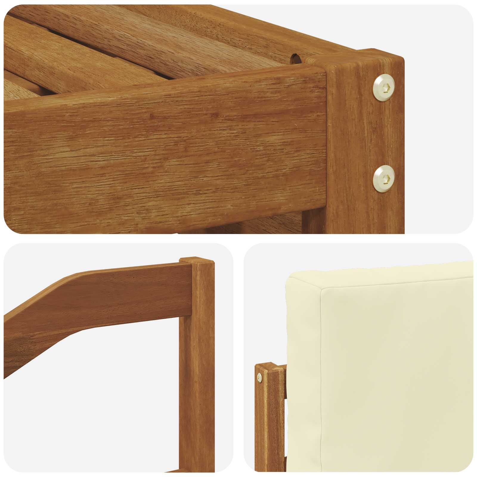 Ensembles de canapés avec coussin 8 pcs Naturel et Crème - XIOS
