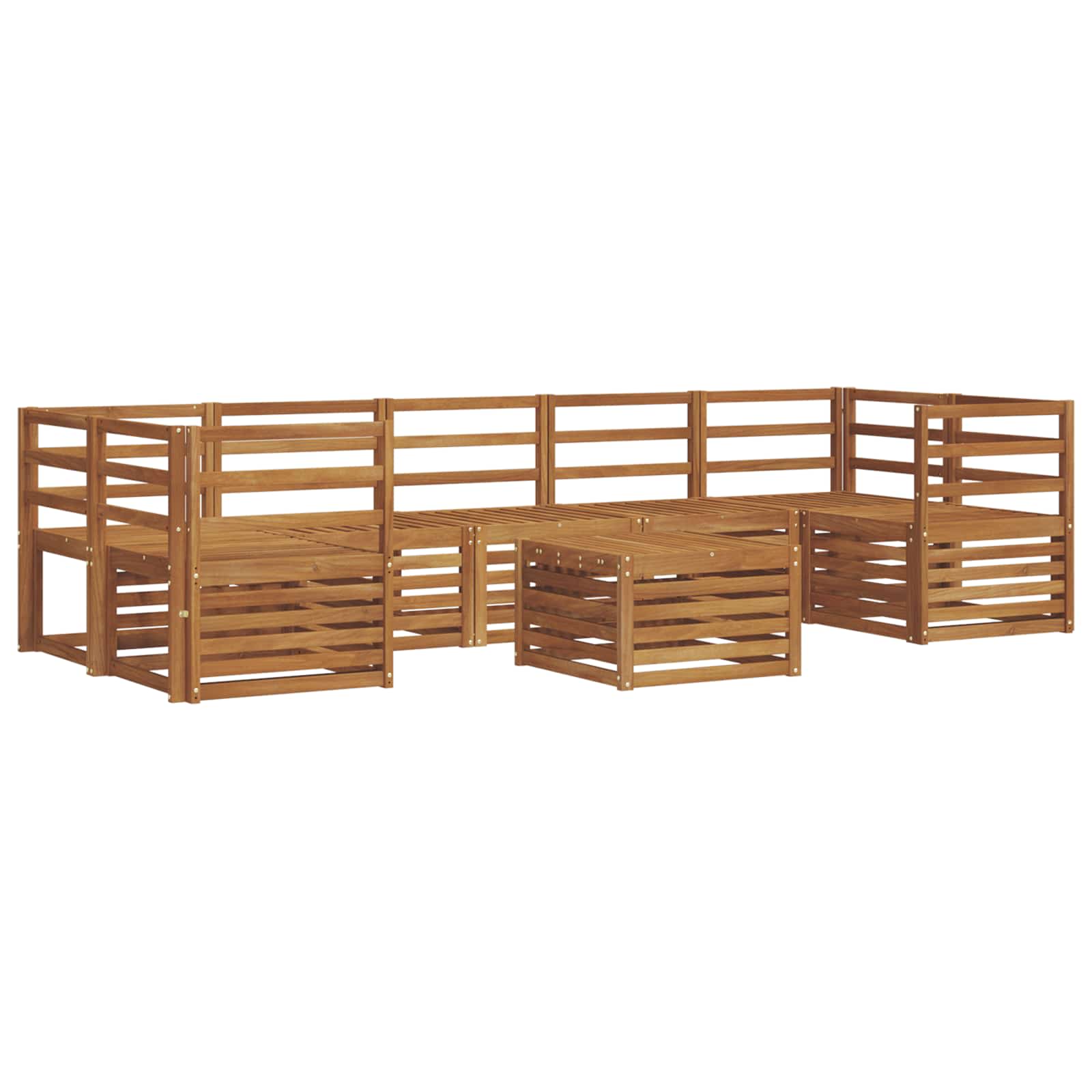 Ensembles de canapés 8 pcs Naturel Bois d'Acacia Massif - XIOS