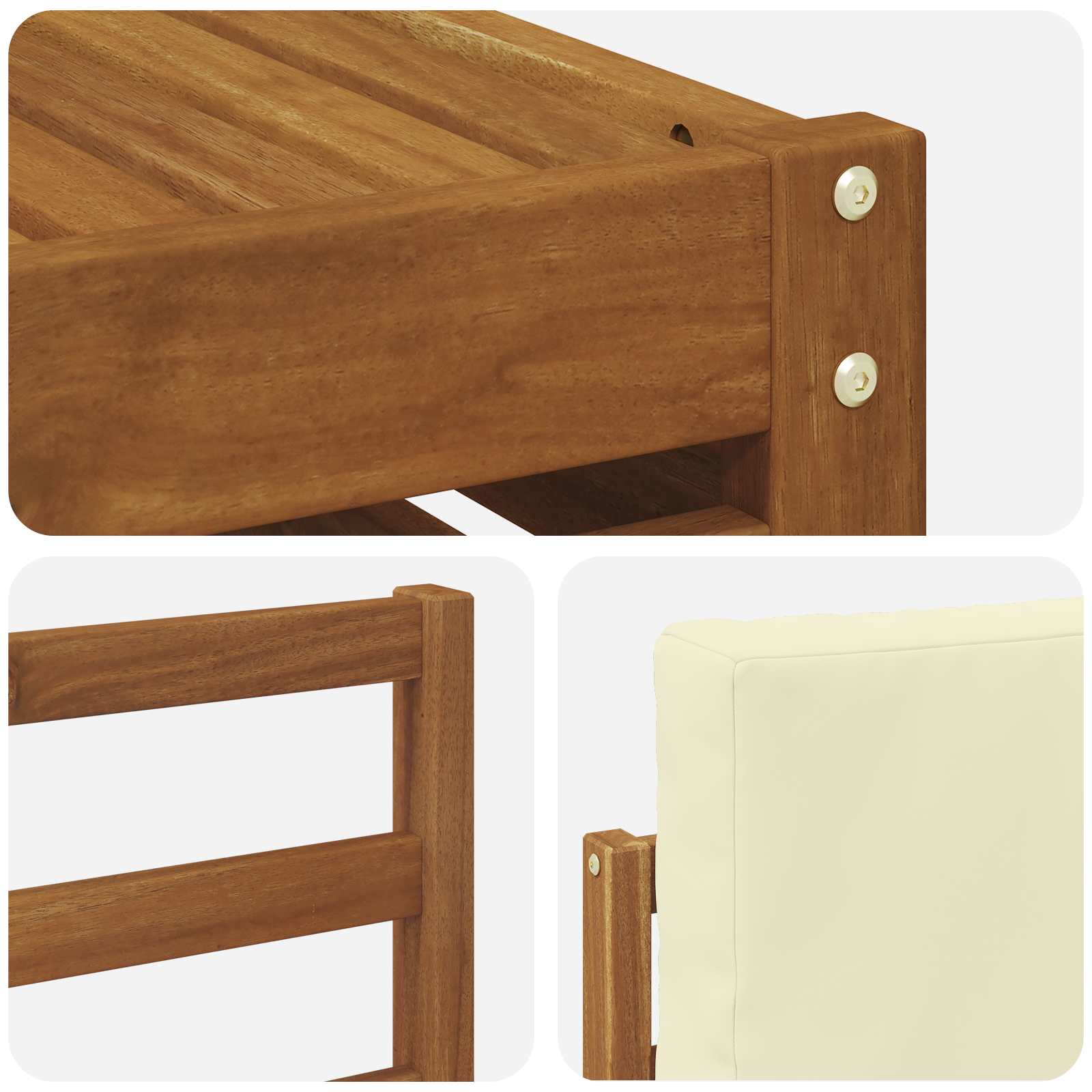 Ensembles de canapés avec coussin 8 pcs Naturel et Crème - XIOS