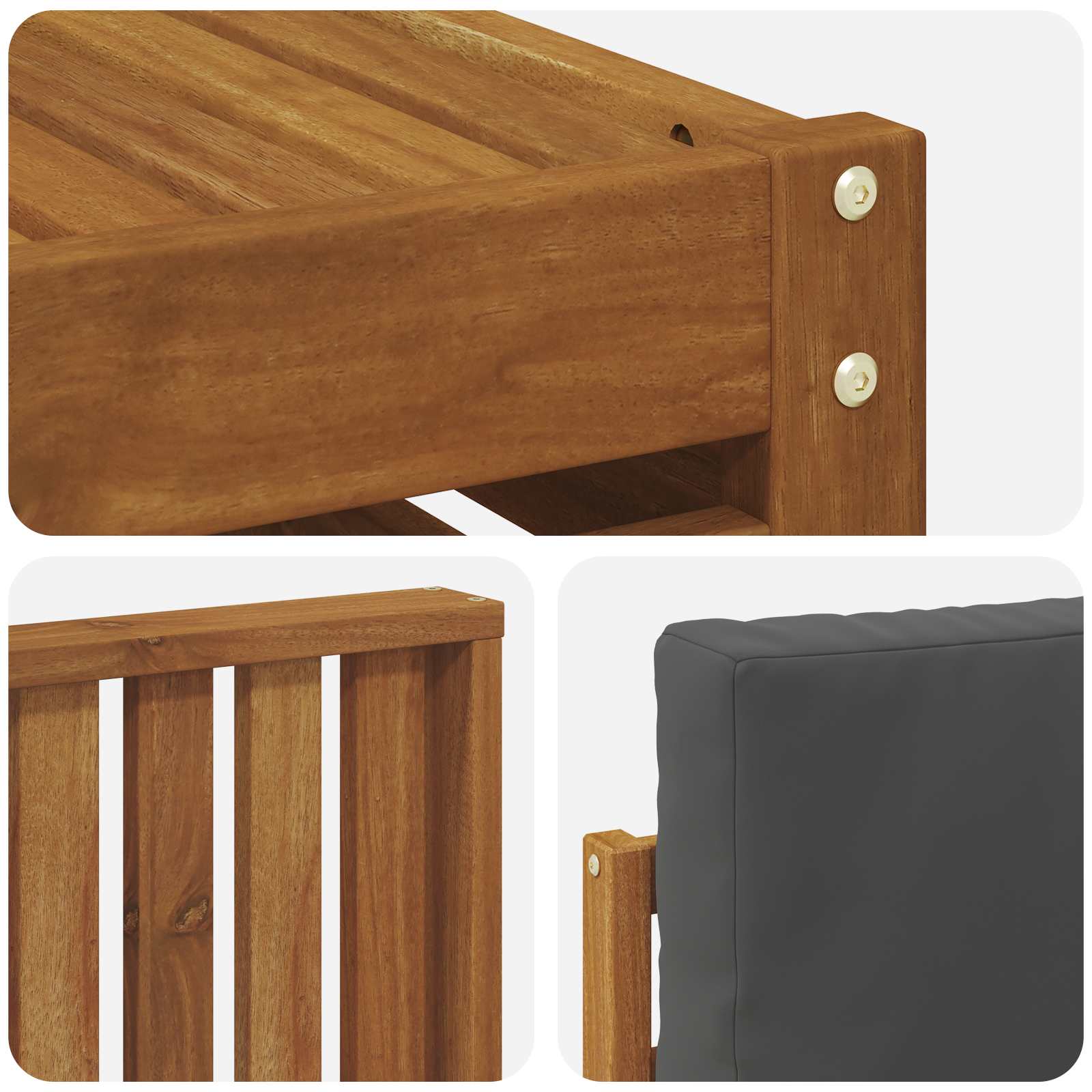 Ensembles de canapés avec coussin 8 pcs Naturel et Anthracite - XIOS