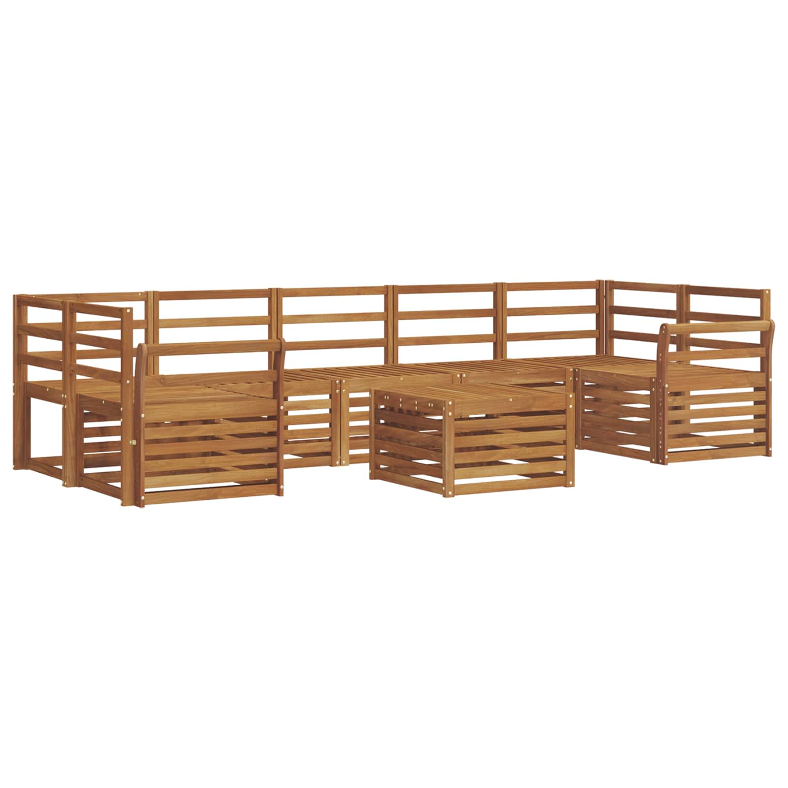Ensembles de canapés 8 pcs Naturel Bois d'Acacia Massif - XIOS