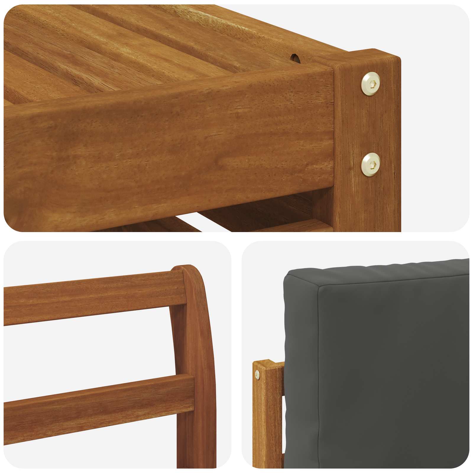 Ensemble de canapés d'extérieur 8 pcs Naturel et Anthracite - XIOS
