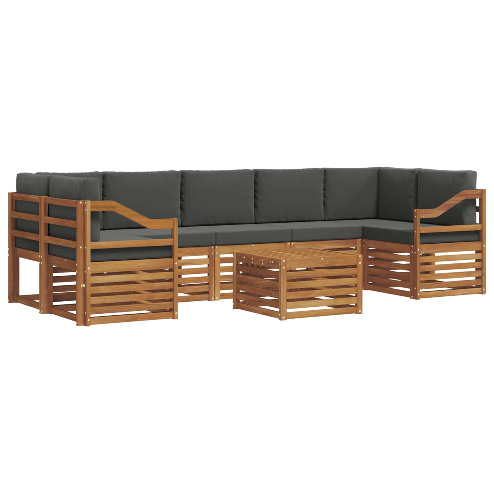 Ensemble de canapés d'extérieur 8 pcs Naturel et Anthracite - XIOS