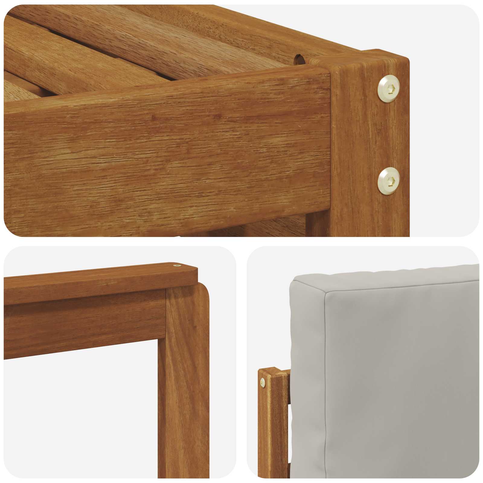 Ensembles de canapés avec coussin 9 pcs Naturel et Anthracite - XIOS