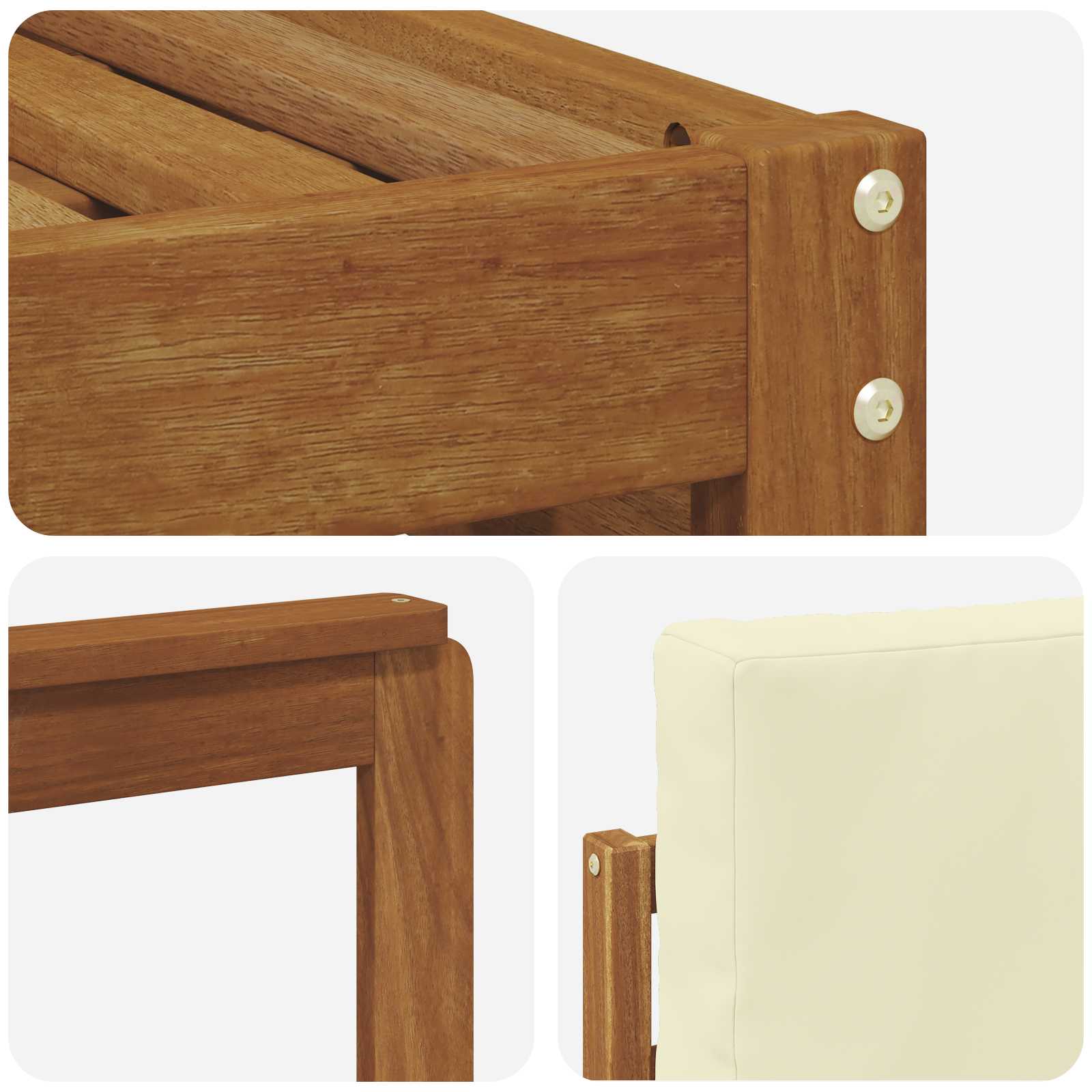 Ensembles de canapés avec coussin 4 pcs Naturel et Crème - XIOS