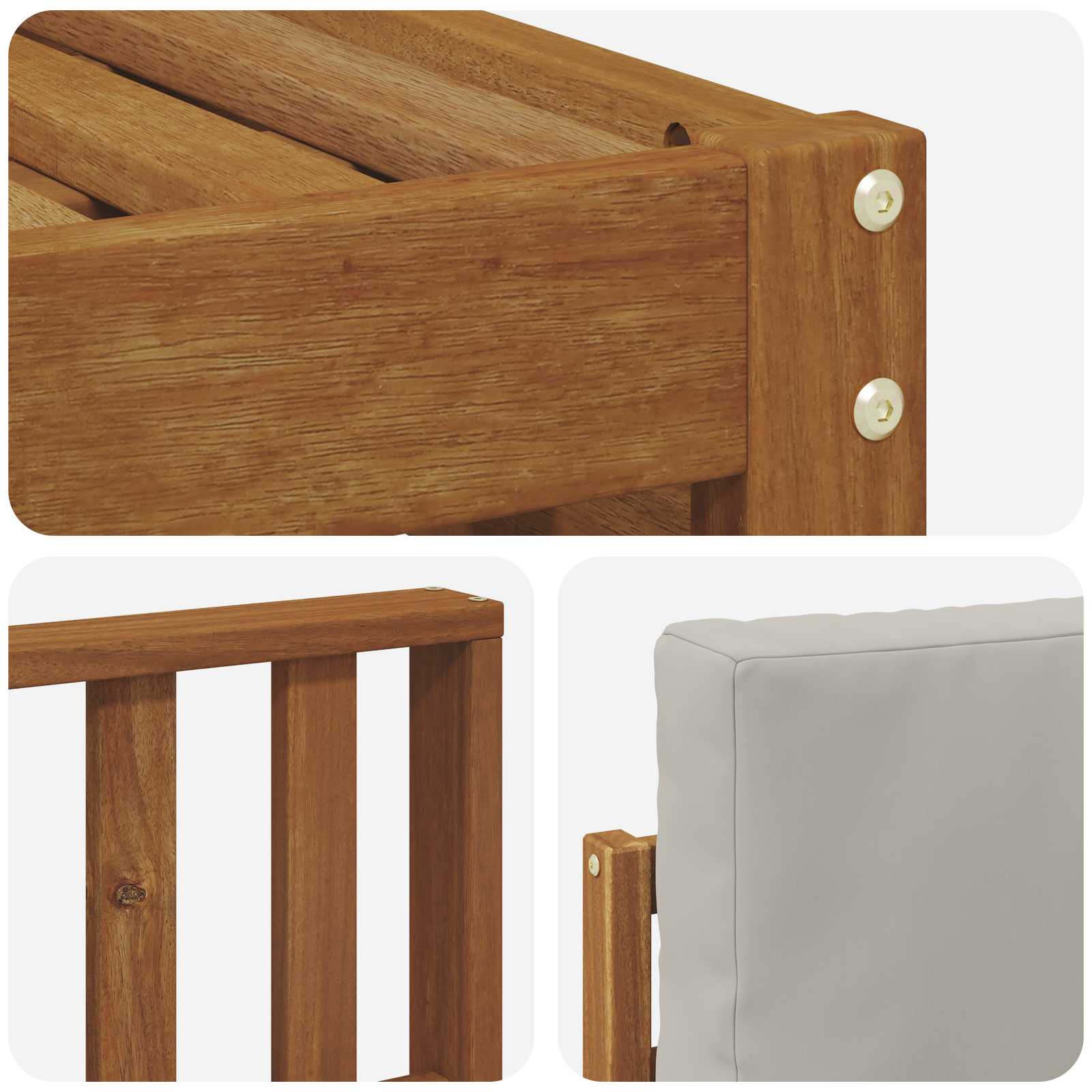 Ensemble de canapés d'extérieur 4 pcs Gris Naturel et Clair - XIOS