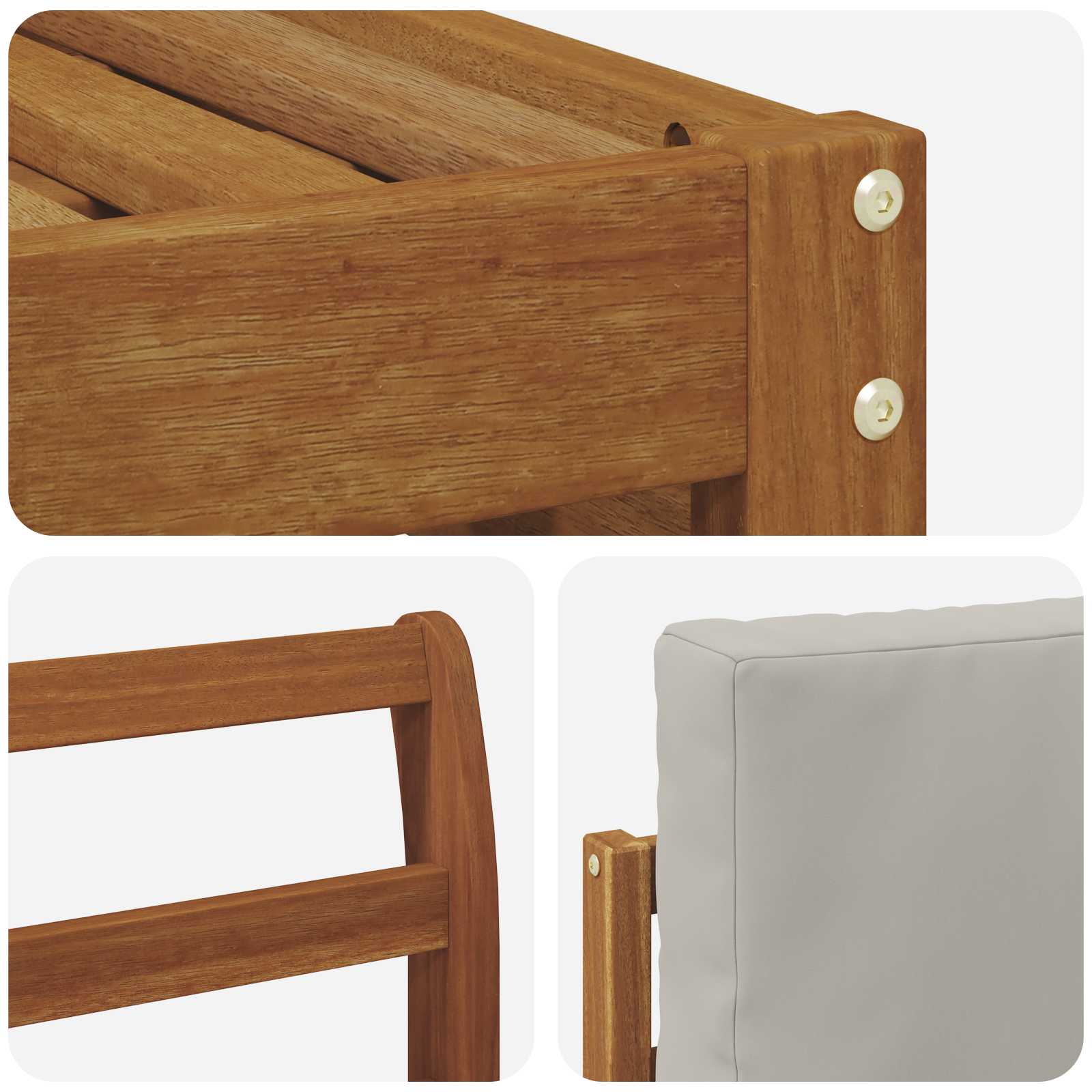 Ensembles de canapés avec coussin 4 pcs Gris Naturel et Clair - XIOS