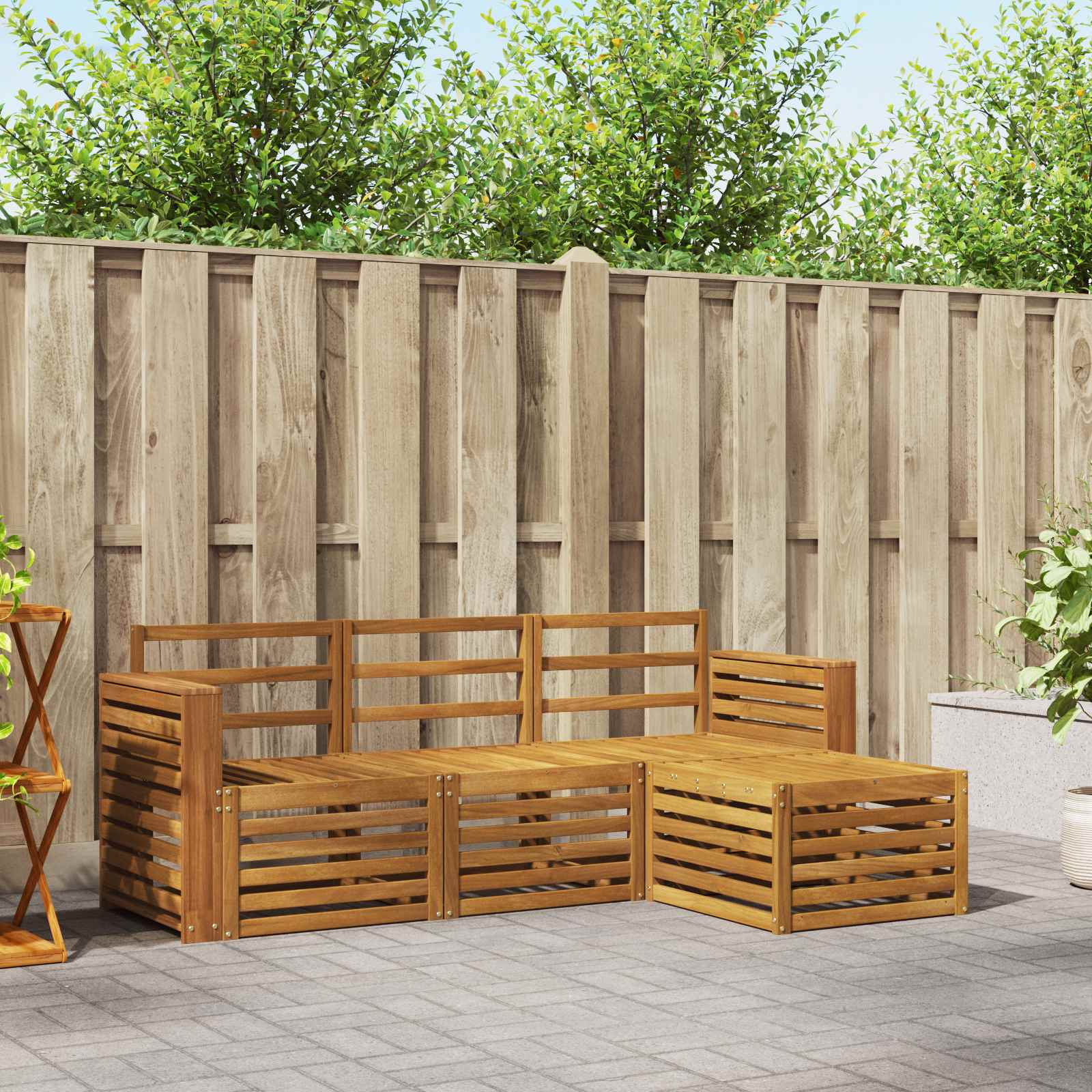 Ensemble de canapés d'extérieur 4 pcs Naturel - XIOS