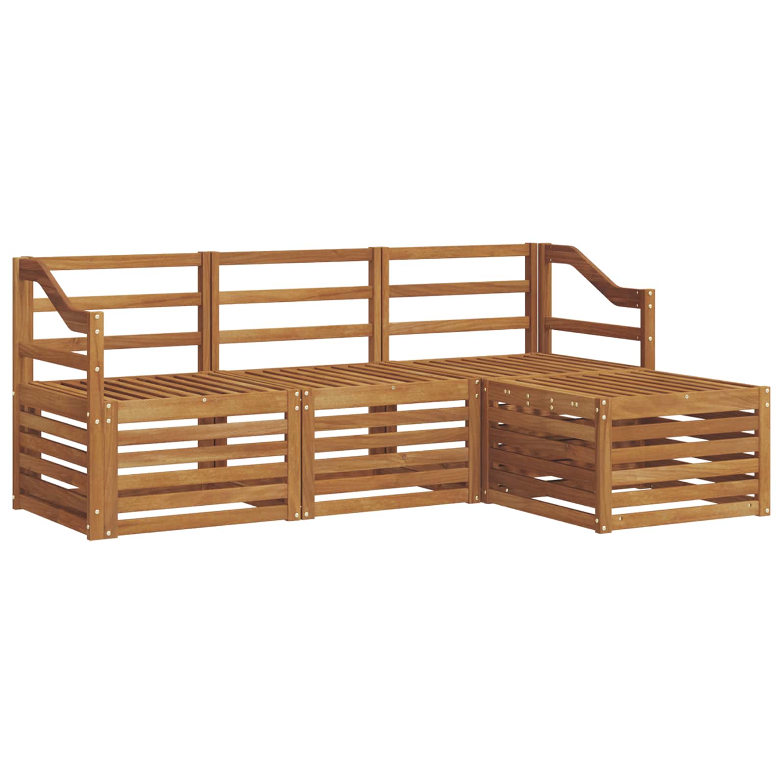 Ensembles de canapés 4 pcs Naturel Bois d'Acacia Massif - XIOS