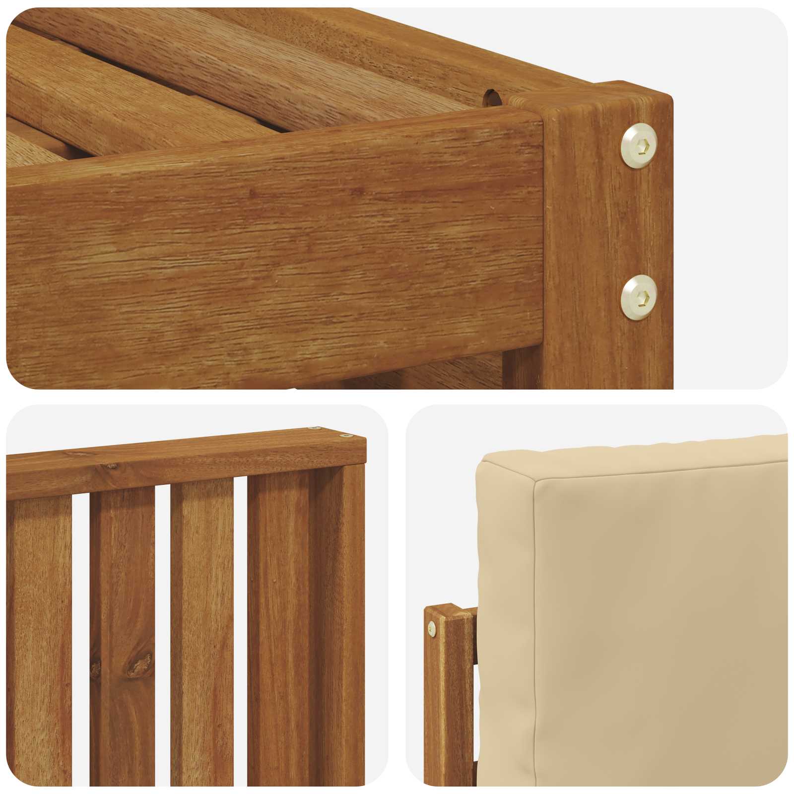 Ensembles de canapés avec coussin 5 pcs Naturel et Beige - XIOS