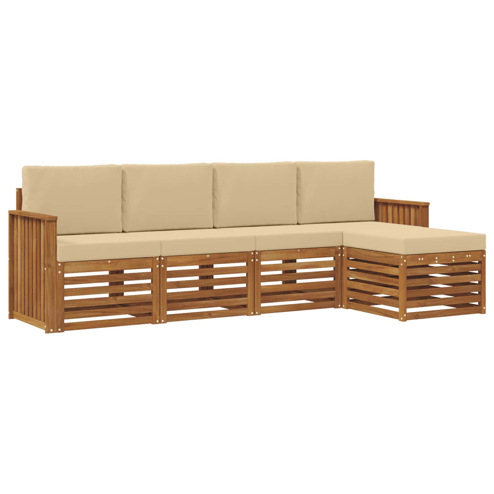 Ensembles de canapés avec coussin 5 pcs Naturel et Beige - XIOS