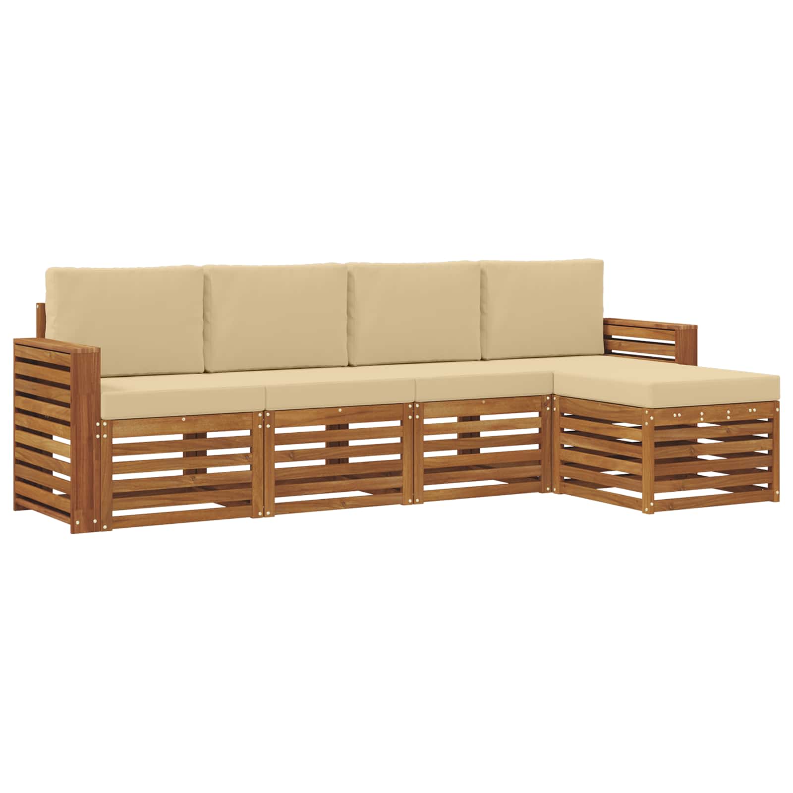 Ensemble de canapés d'extérieur 5 pcs Naturel et Beige - XIOS
