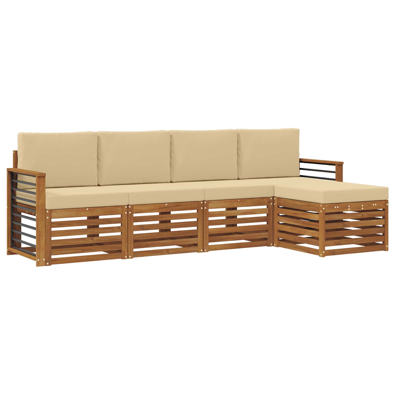 Ensemble de canapés d'extérieur 5 pcs Naturel et Beige - XIOS