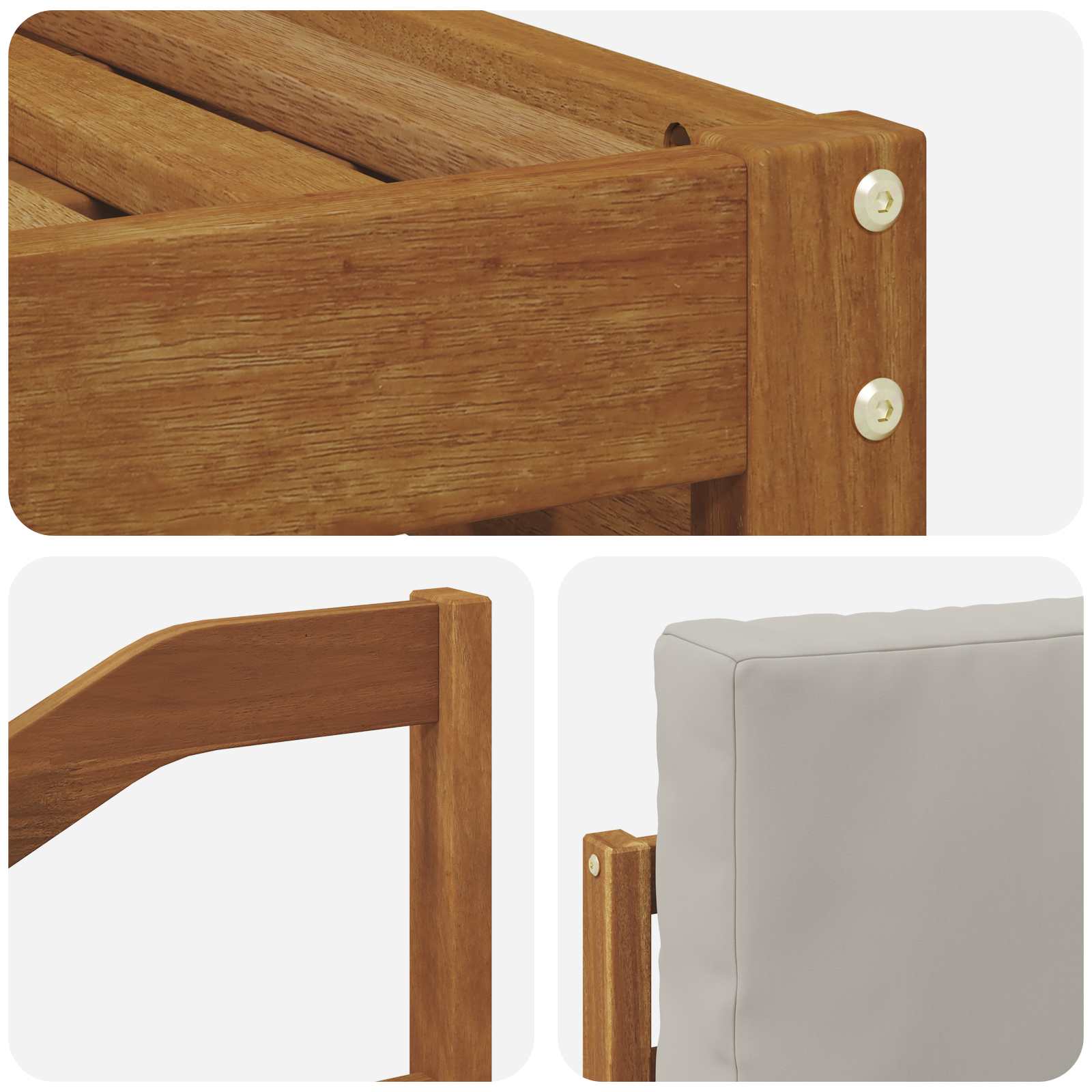 Ensemble de canapés d'extérieur 5 pcs Gris Naturel et Clair - XIOS