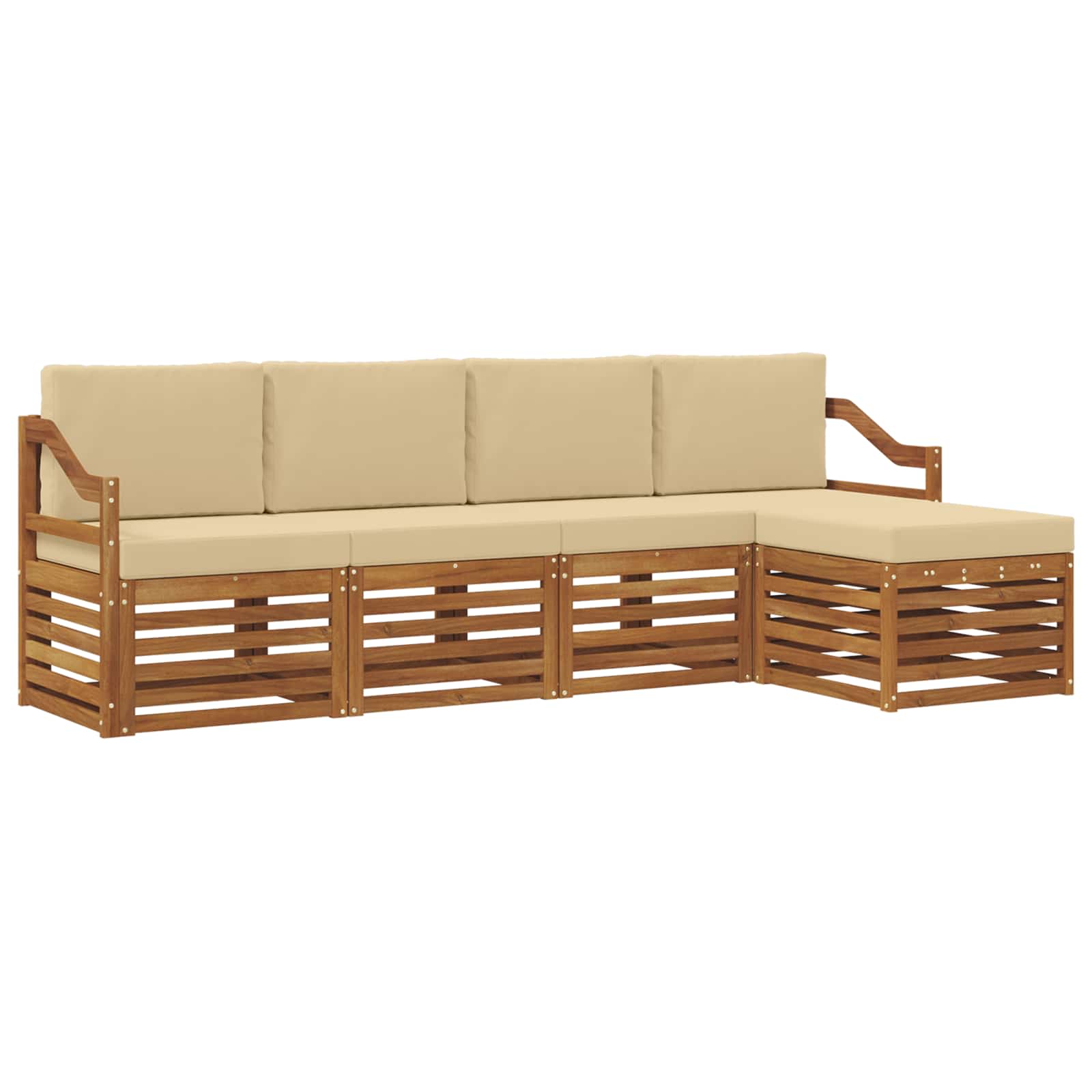 Ensemble de canapés d'extérieur 5 pcs Naturel et Beige - XIOS