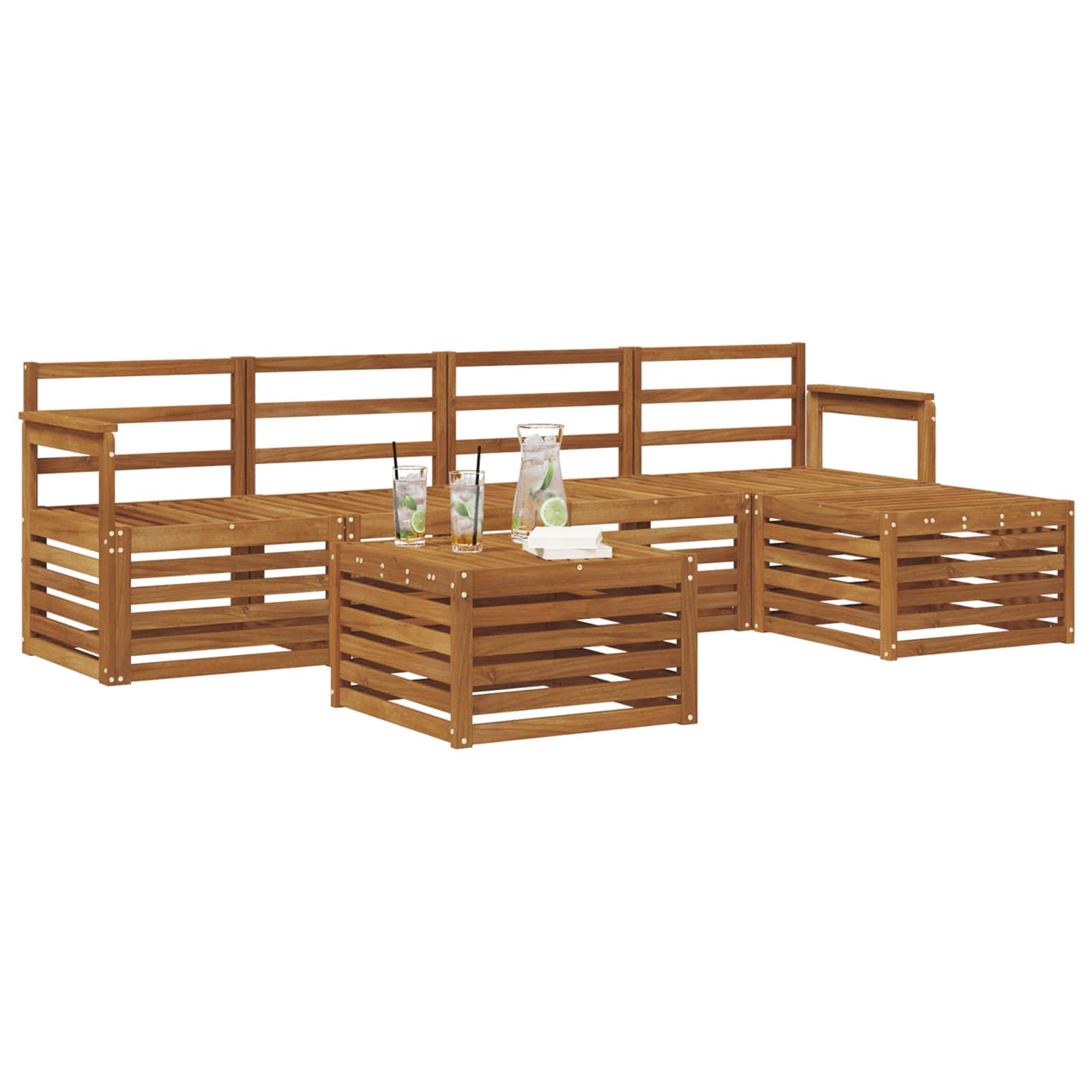 Ensemble de canapés d'extérieur 6 pcs Naturel - XIOS