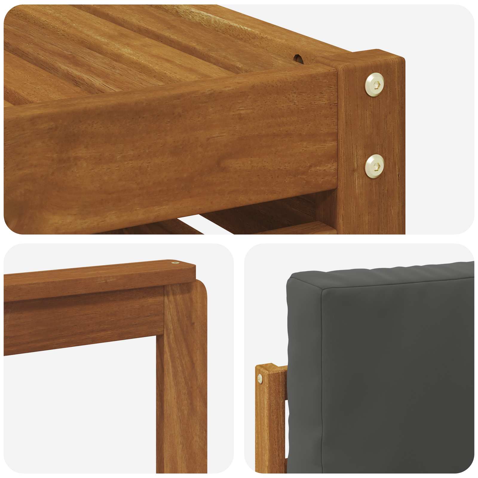 Ensemble de canapés d'extérieur 6 pcs Naturel et Anthracite - XIOS