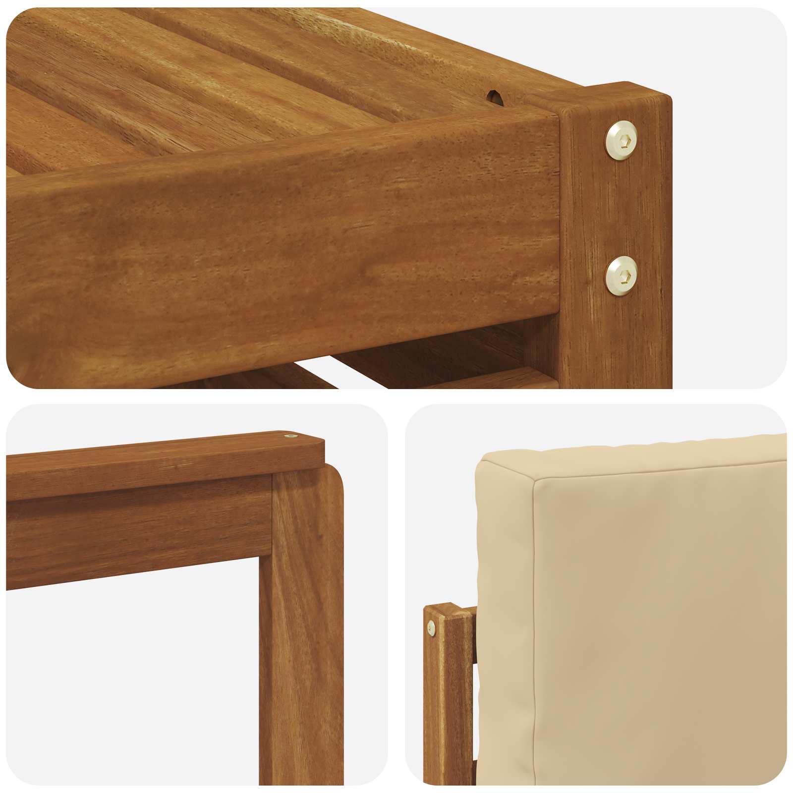 Ensemble de canapés d'extérieur 6 pcs Naturel et Beige - XIOS
