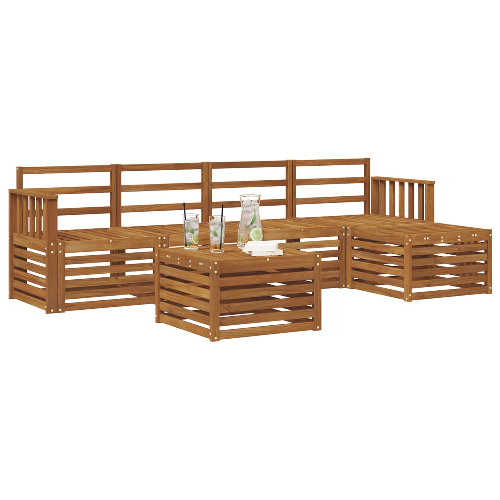 Ensemble de canapés d'extérieur 6 pcs Naturel - XIOS