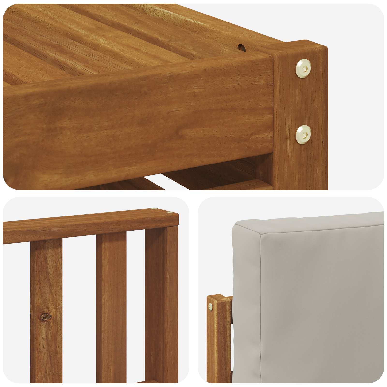Ensemble de canapés d'extérieur 6 pcs Gris Naturel et Clair - XIOS
