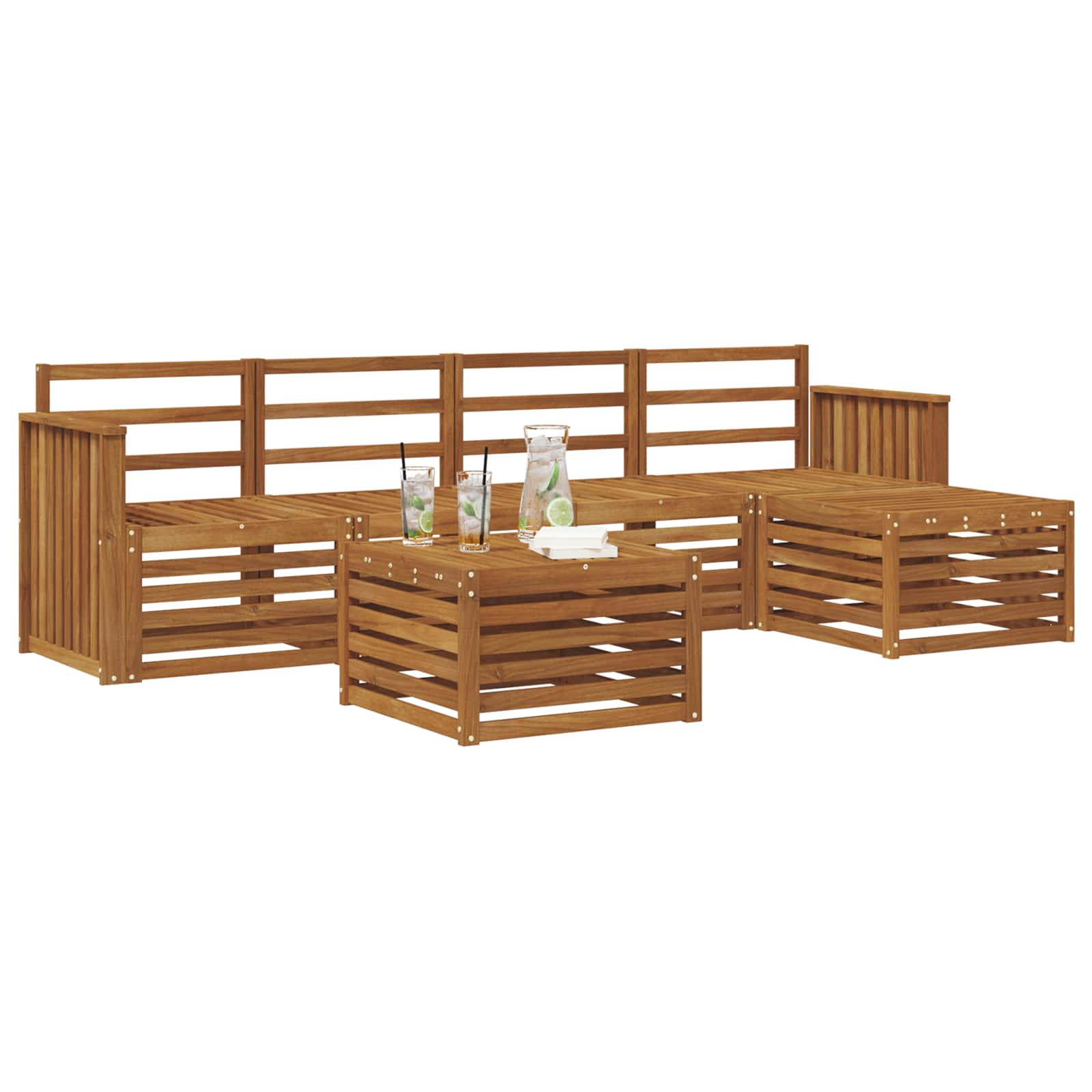 Ensemble de canapés d'extérieur 6 pcs Naturel - XIOS