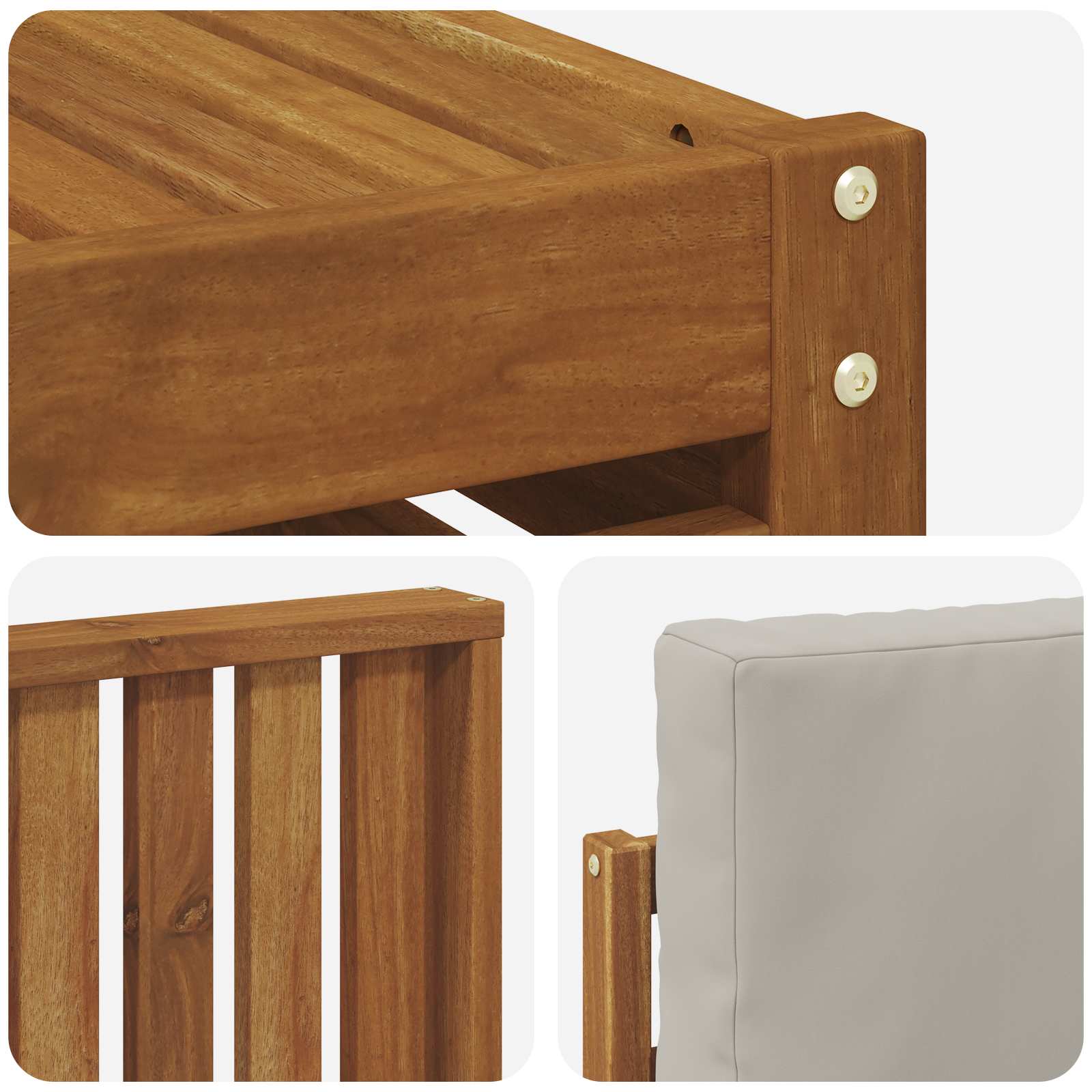 Ensemble de canapés d'extérieur 6 pcs Gris Naturel et Clair - XIOS