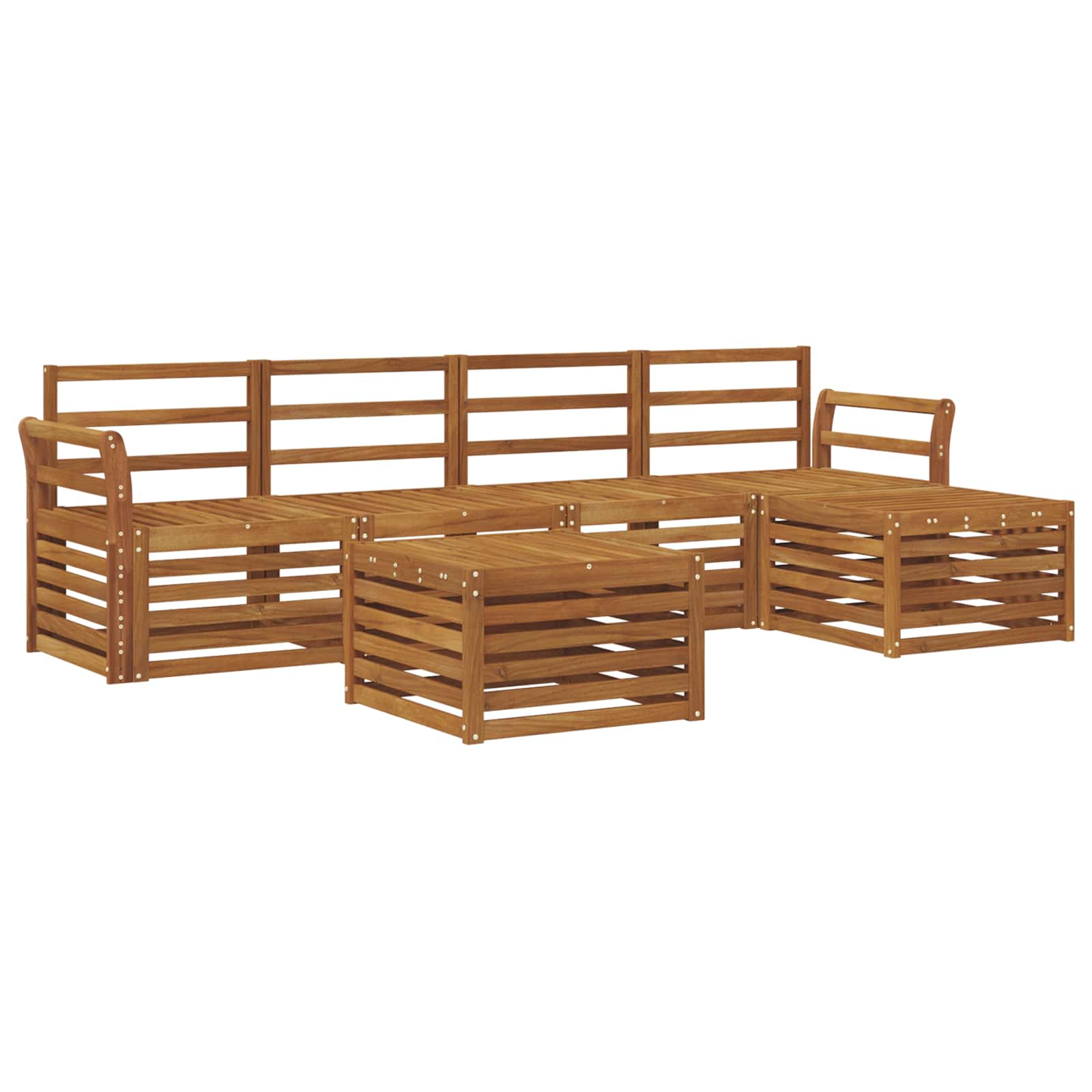 Ensemble de canapés d'extérieur 6 pcs Naturel - XIOS