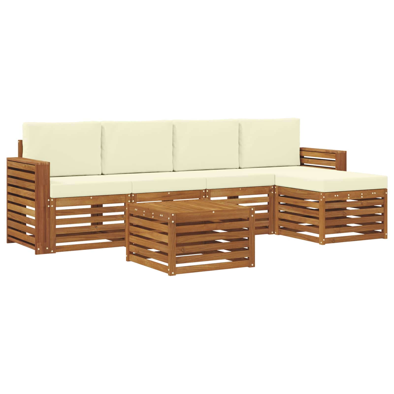 Ensemble de canapés d'extérieur 6 pcs Naturel et Crème - XIOS