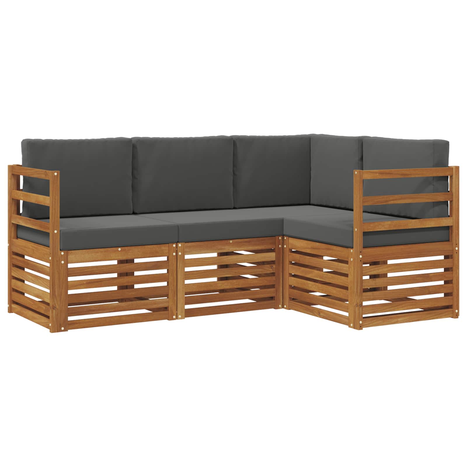 Ensembles de canapés avec coussin 4 pcs Naturel et Anthracite - XIOS