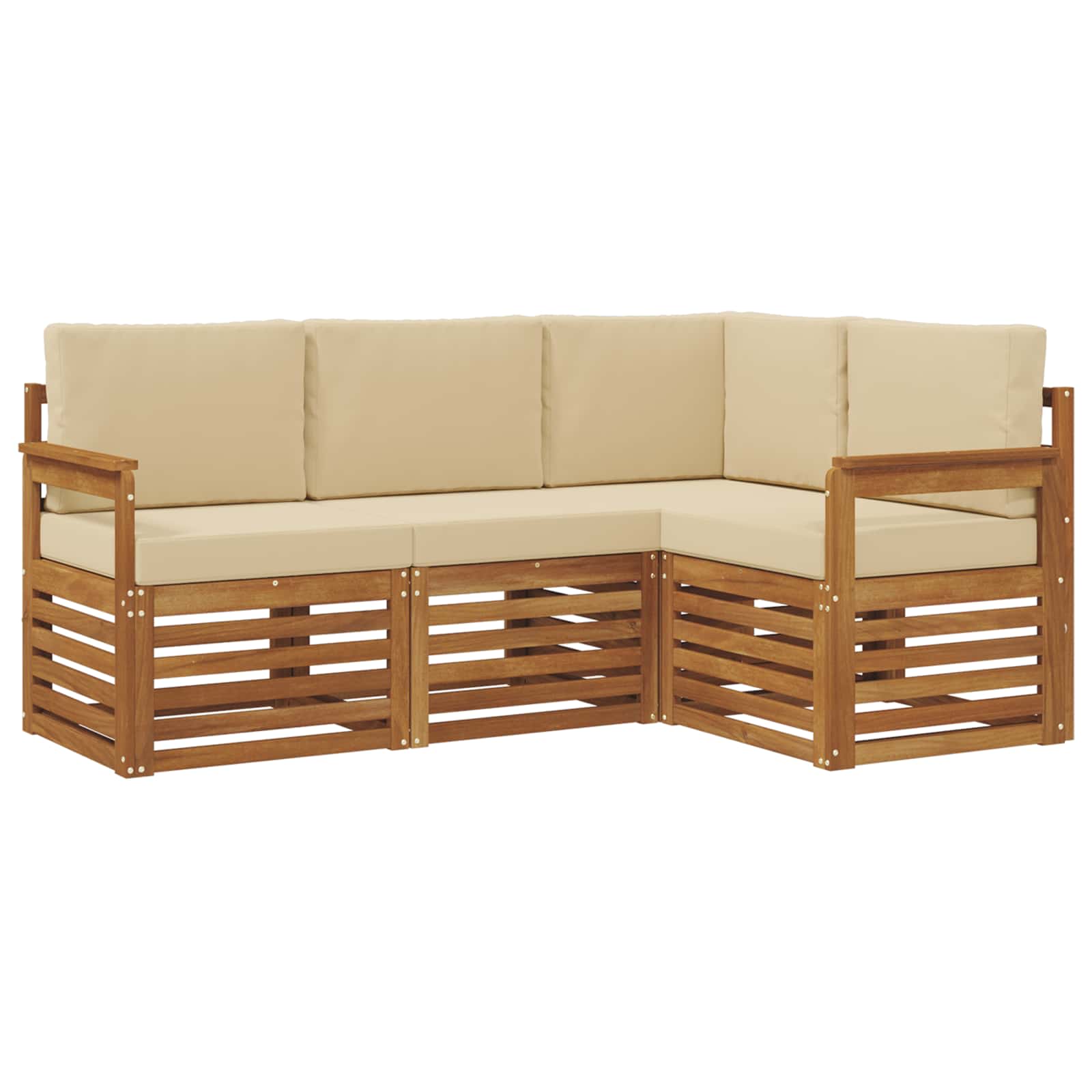 Ensembles de canapés avec coussin 4 pcs Naturel et Beige - XIOS