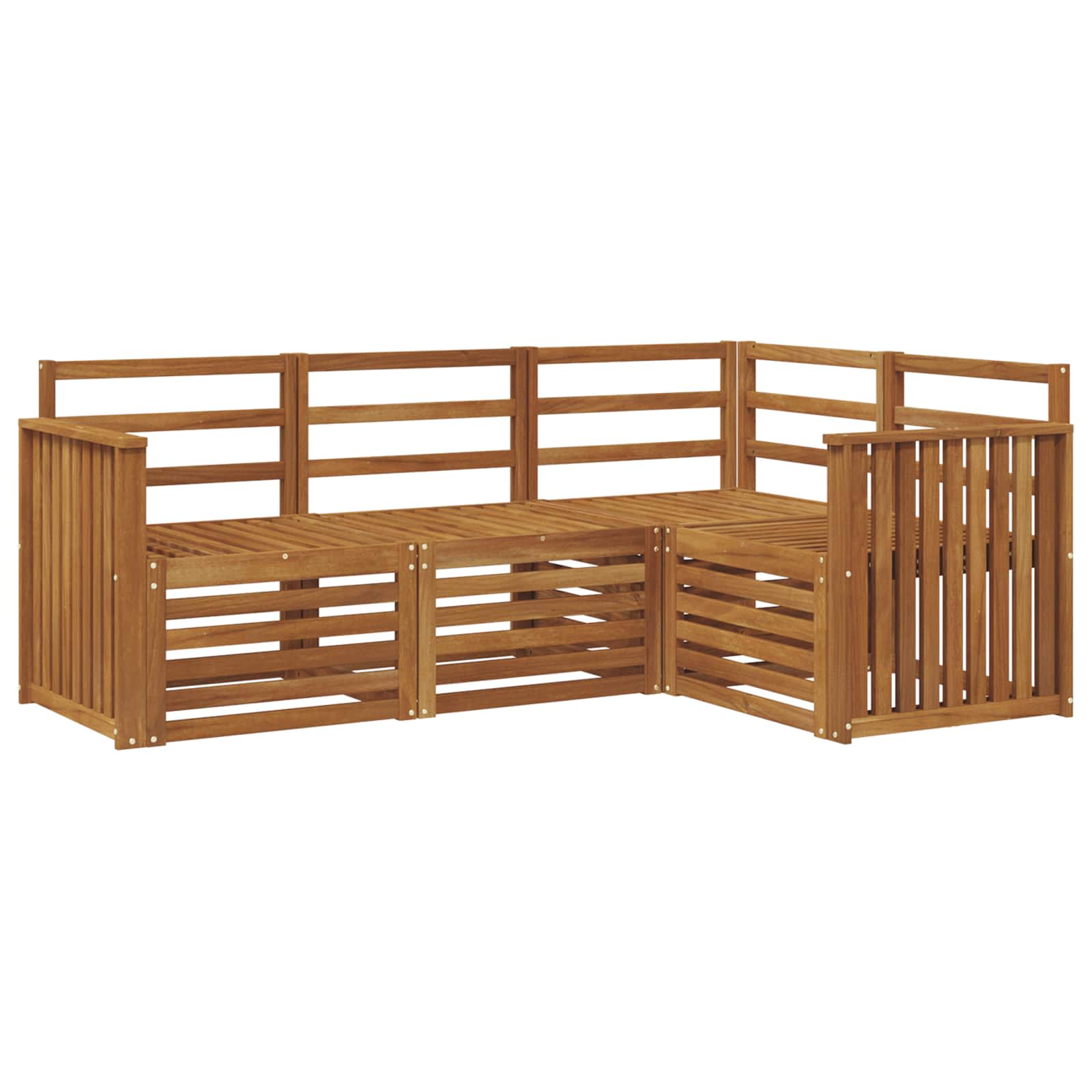 Ensembles de canapés 4 pcs Naturel Bois d'Acacia Massif - XIOS