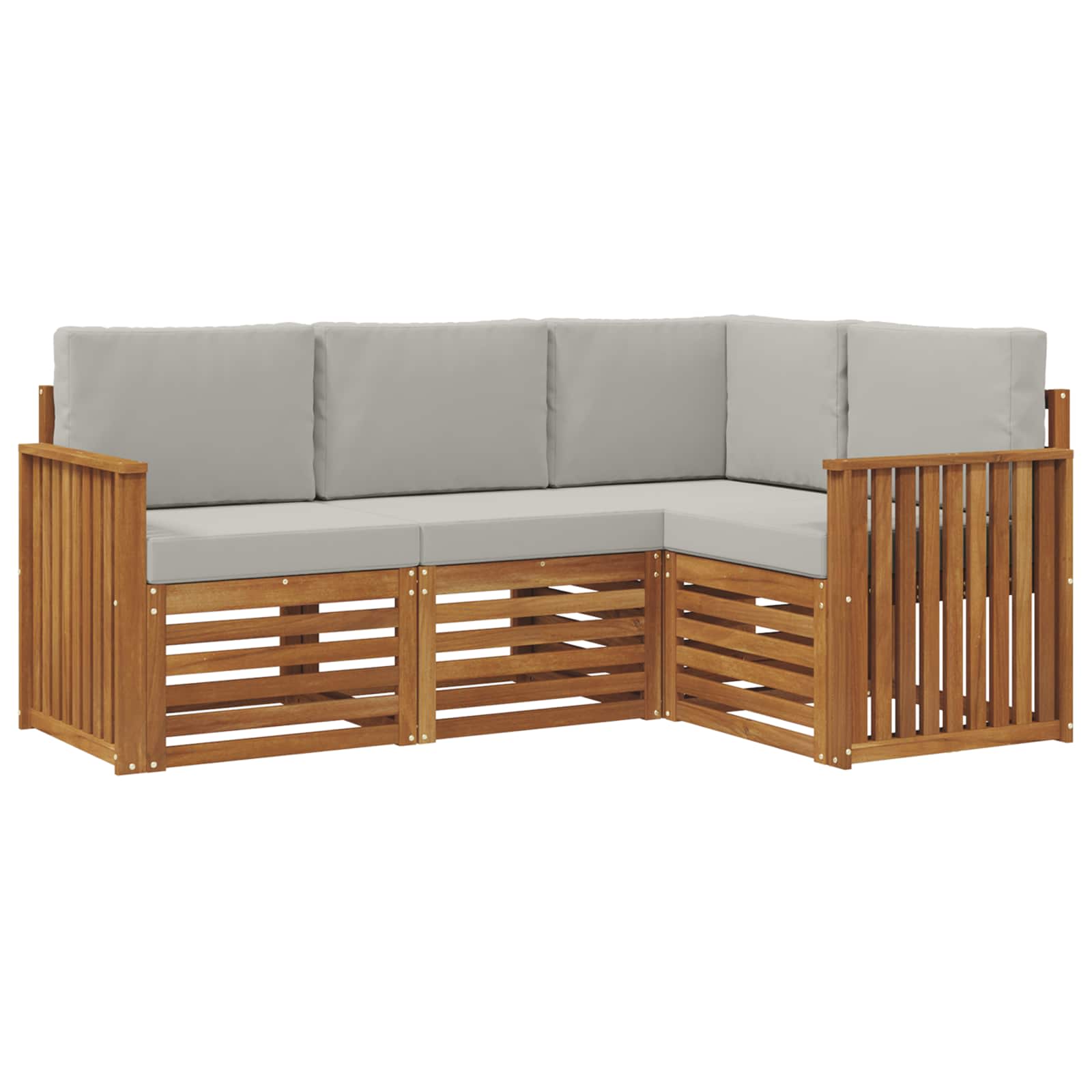 Ensembles de canapés avec coussin 4 pcs Gris Naturel et Clair - XIOS