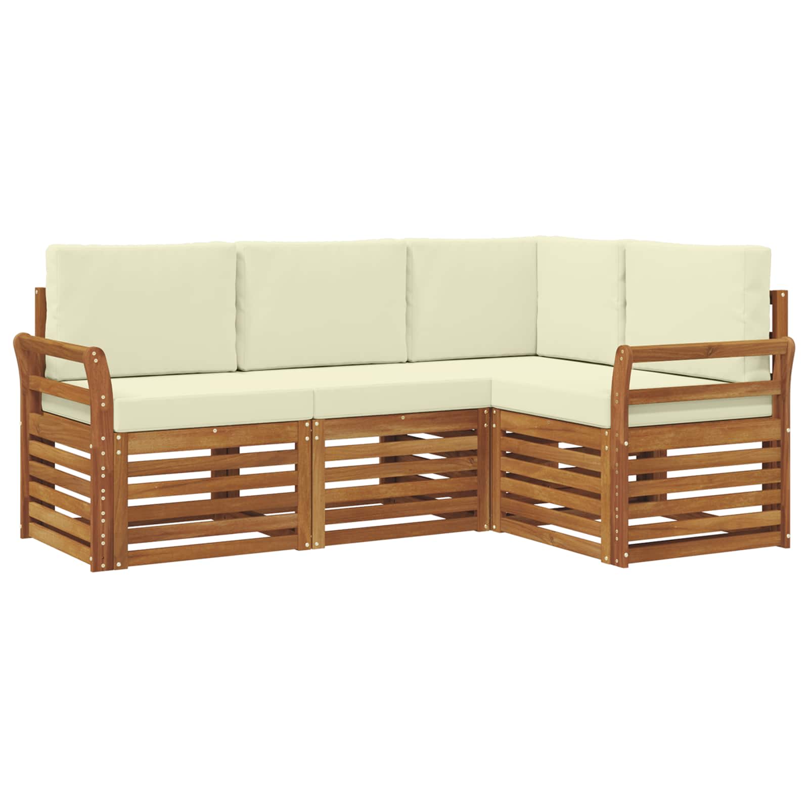Ensembles de canapés avec coussin 4 pcs Naturel et Crème - XIOS