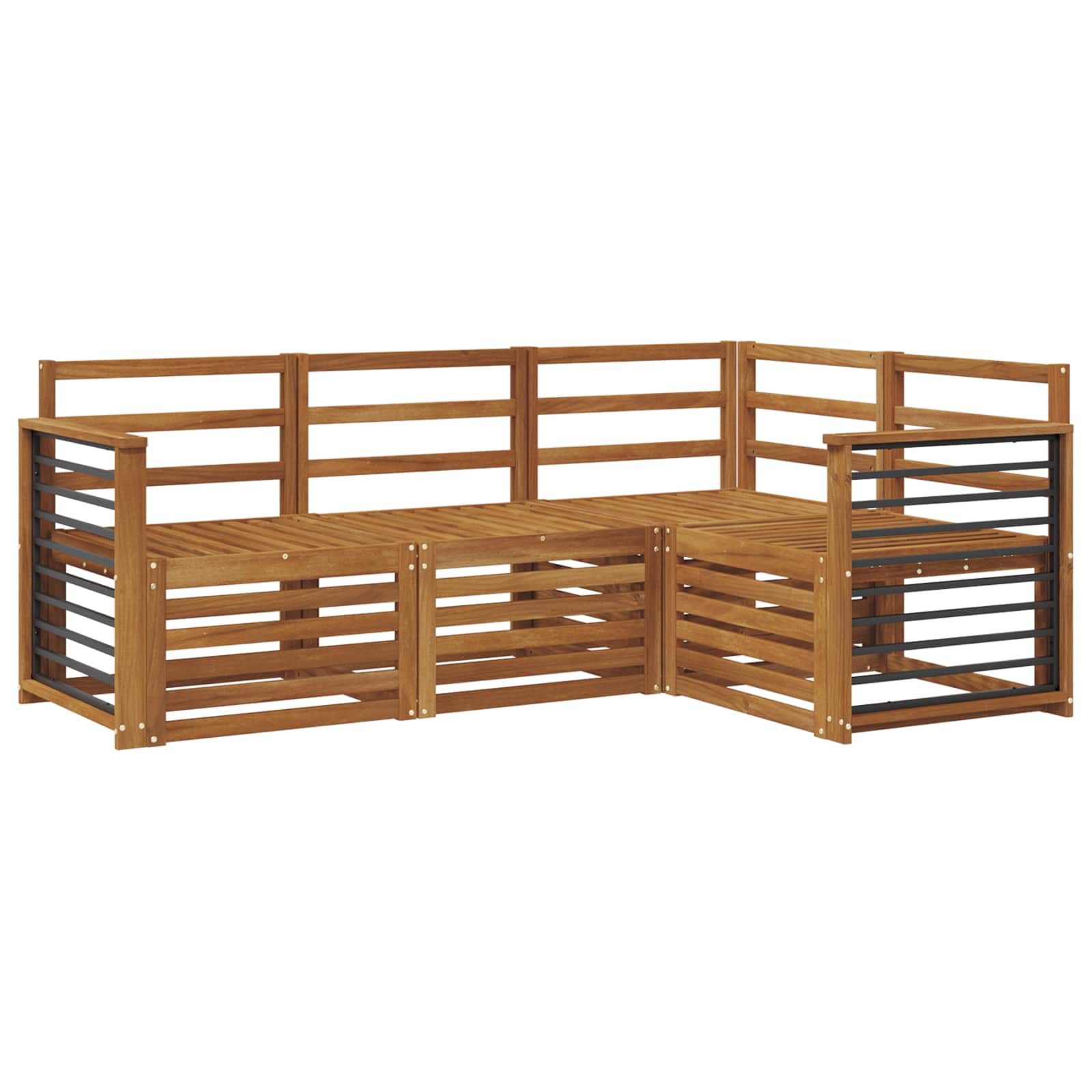 Ensembles de canapés 4 pcs Naturel Bois d'Acacia Massif - XIOS