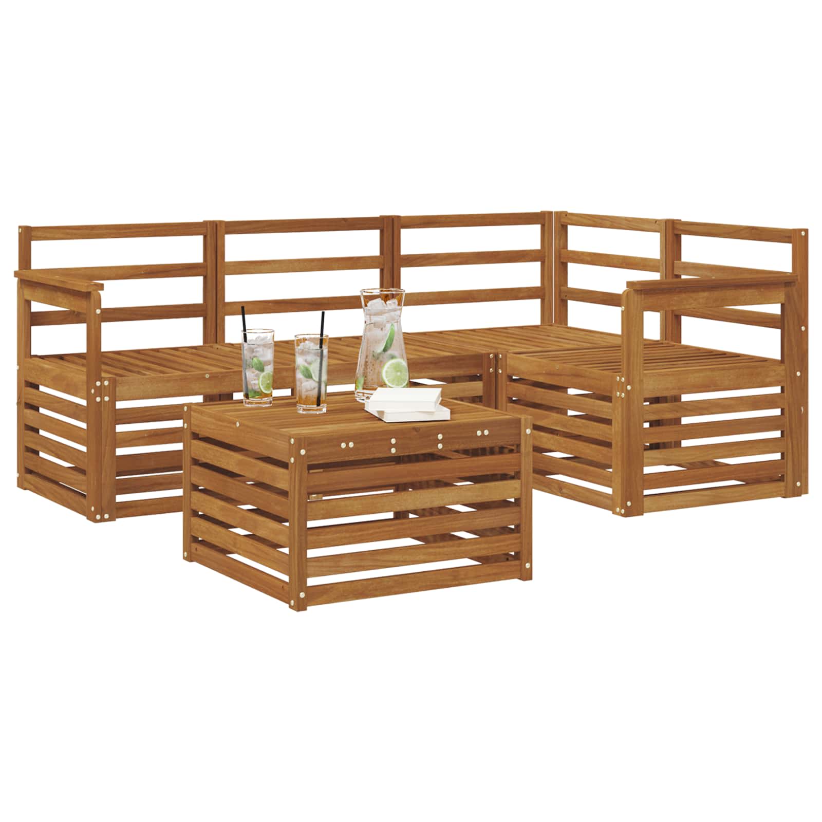 Ensemble de canapés d'extérieur 5 pcs Naturel - XIOS