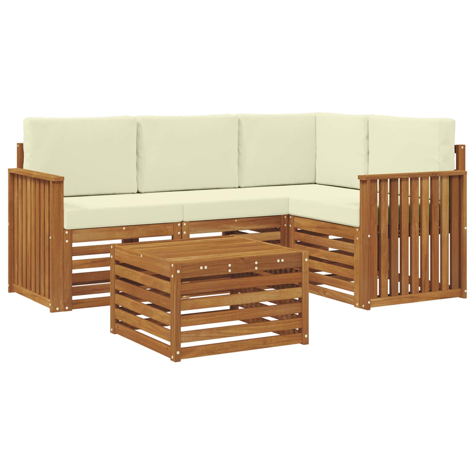 Ensembles de meubles 5 pcs Naturel et Crème Bois d'ingénierie - XIOS