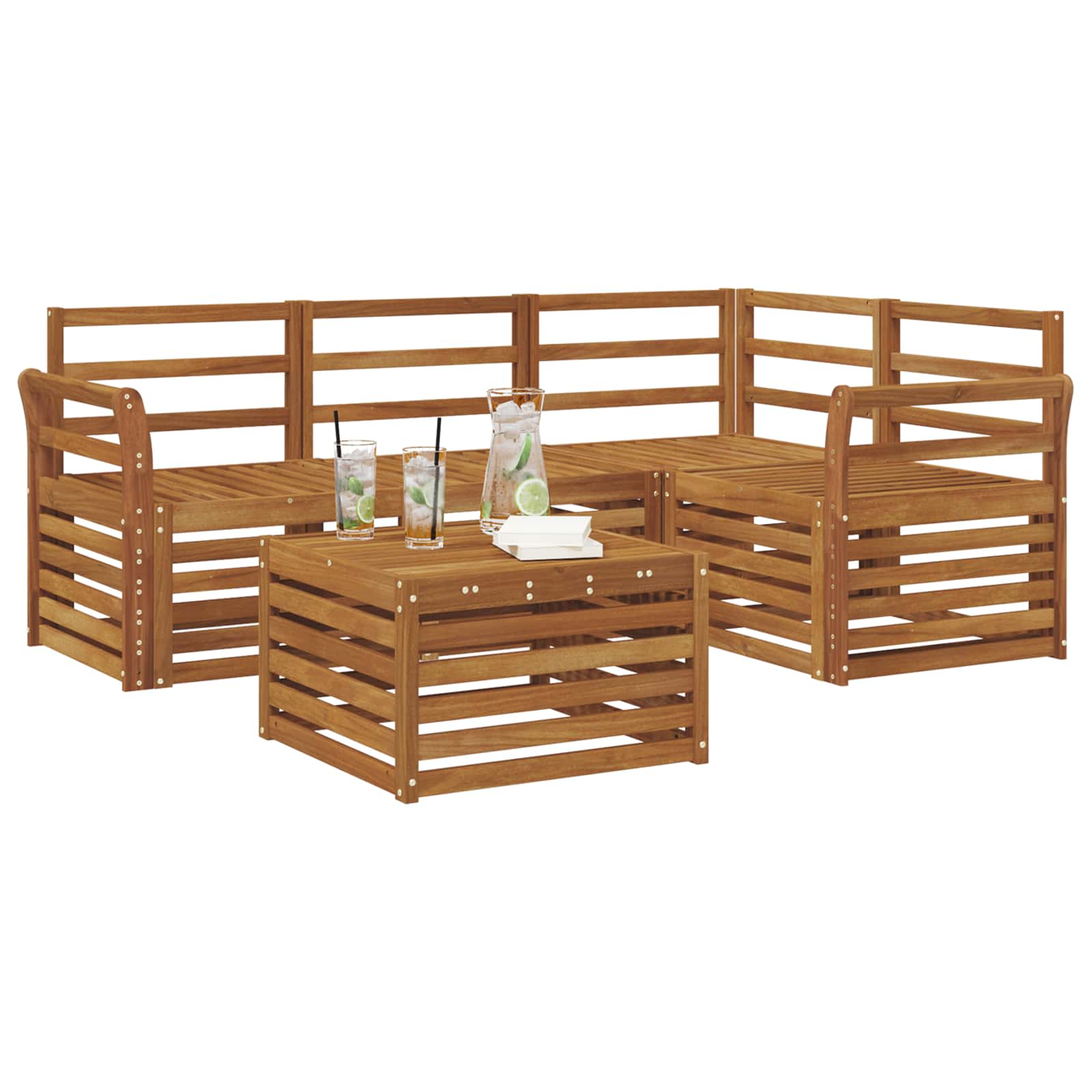 Ensemble de canapés d'extérieur 5 pcs Naturel - XIOS