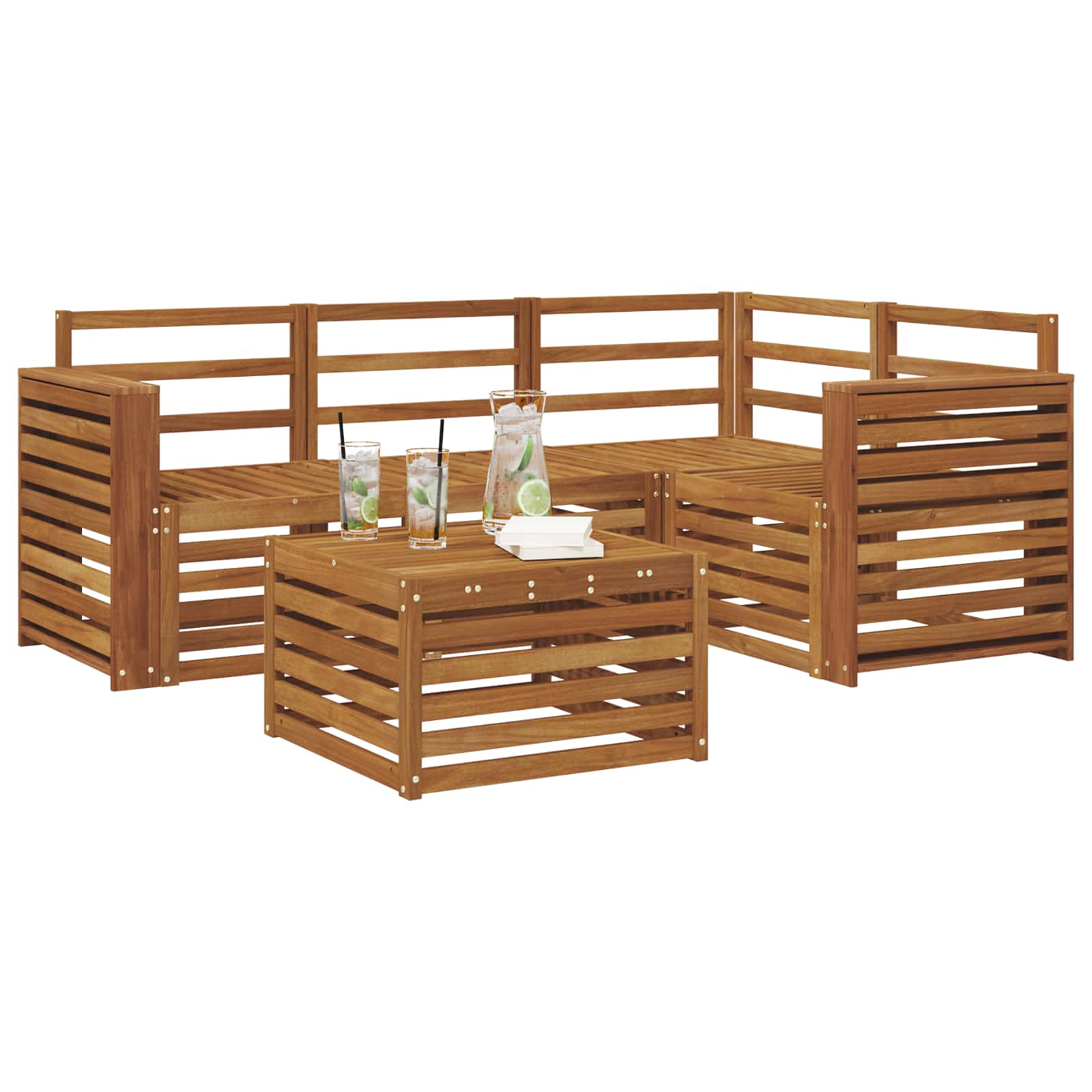 Ensemble de canapés d'extérieur 5 pcs Naturel - XIOS