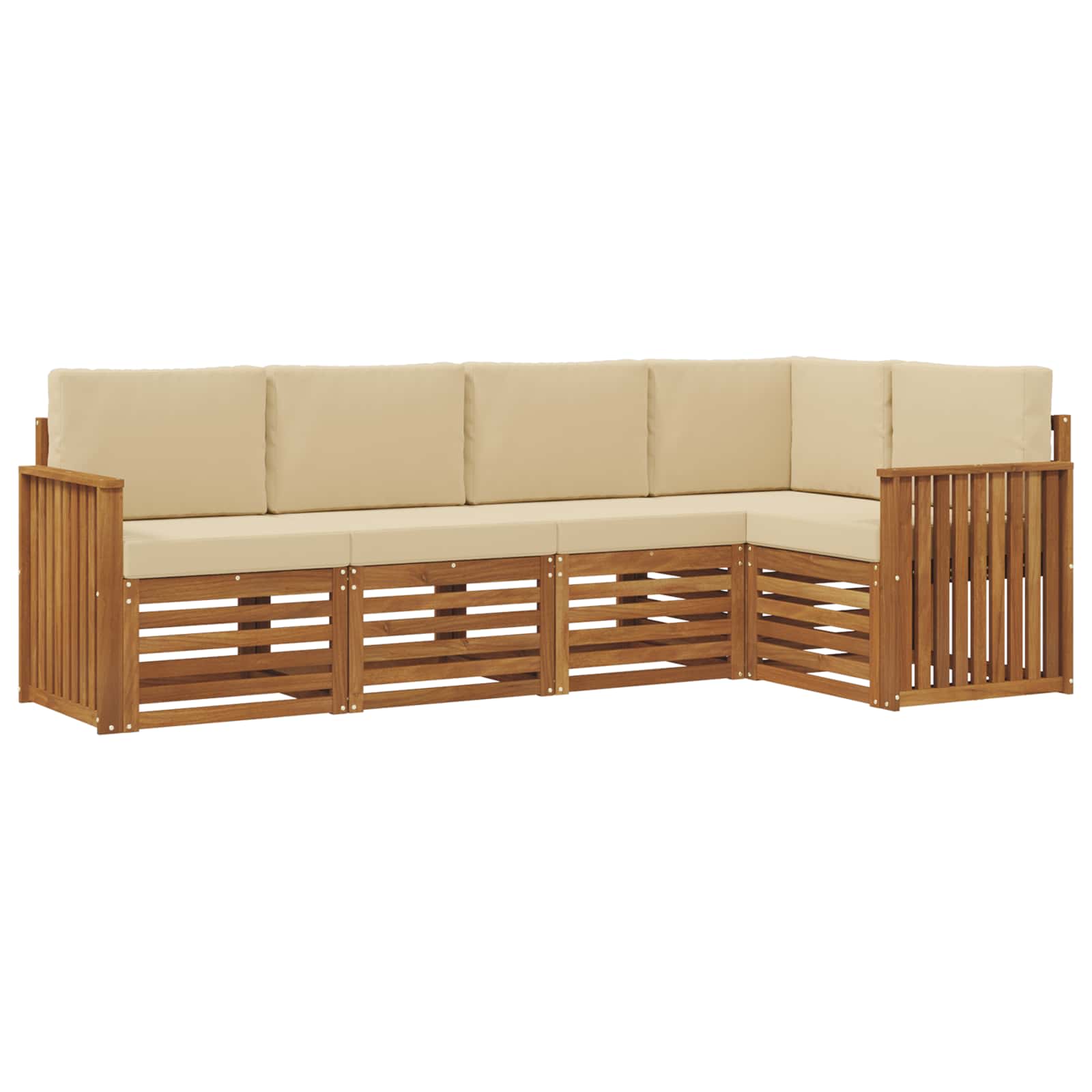 Ensembles de canapés avec coussin 5 pcs Naturel et Beige - XIOS