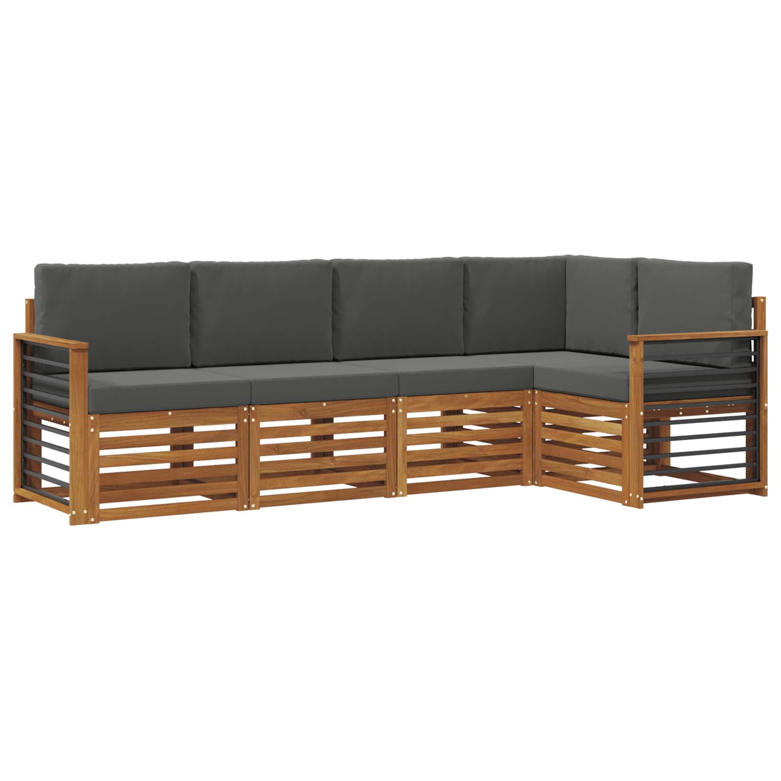 Ensemble de canapé d'angle 5 pcs Naturel et Anthracite - XIOS